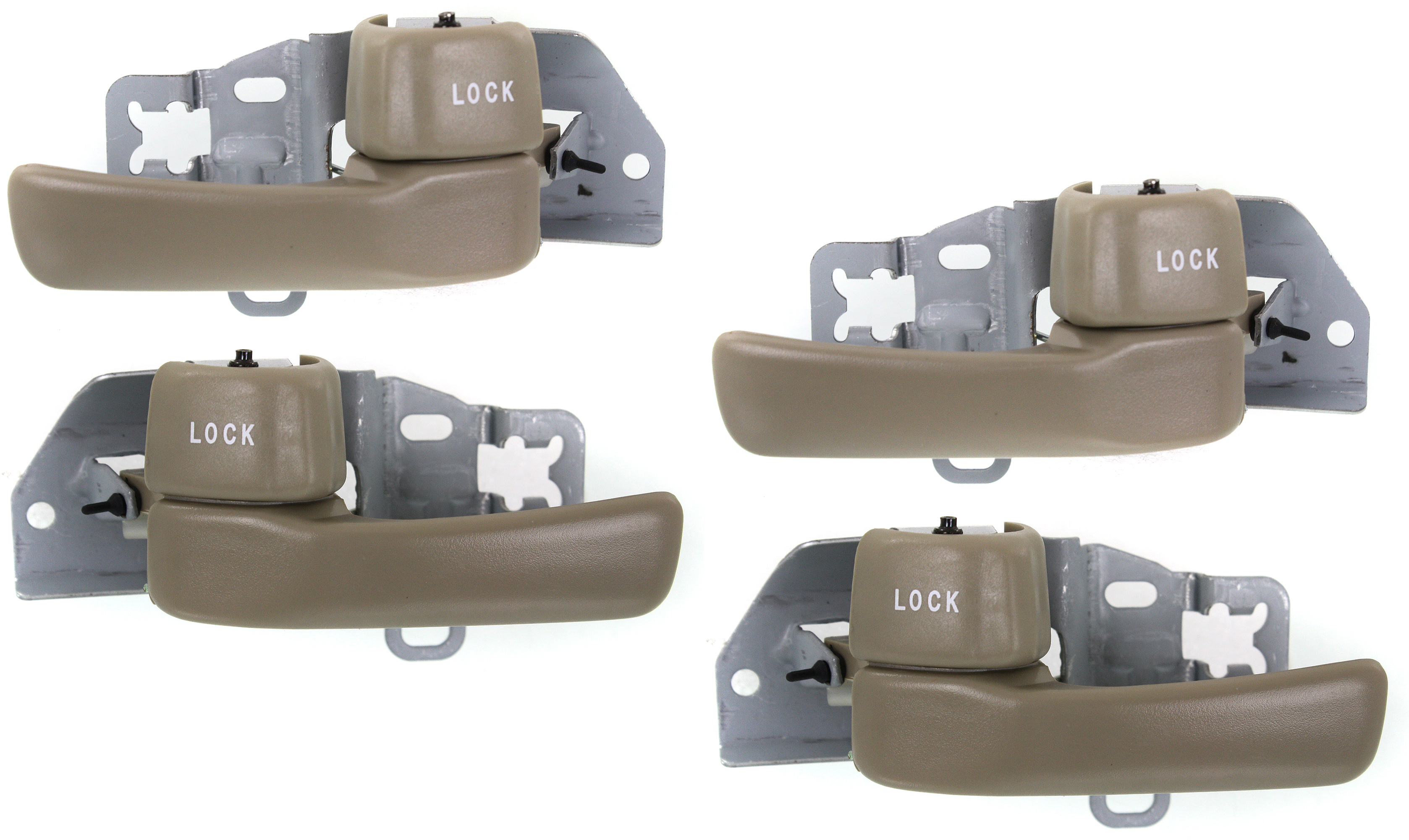 AM CAMRY 92-96 FRONT AND REAR INTERIOR DOOR HANDLE RH AND LH Beige Taupe w o Case Plastic+Metal SKU SET REPTY462341-4 Partslink TO1353183 TO1352183 OEM 6920532071K0-6920632071K0