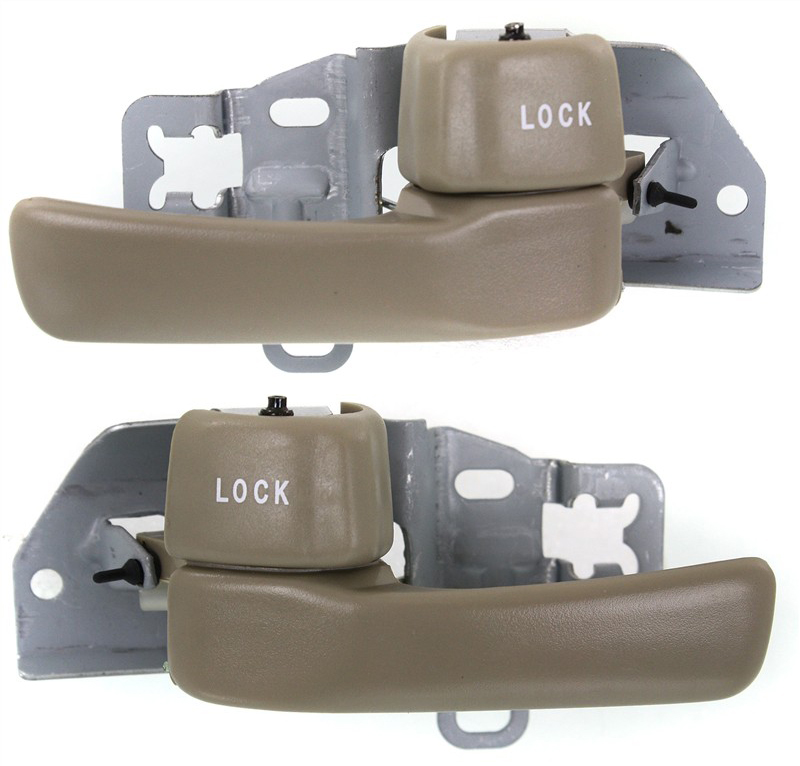 AM CAMRY 92-96 FRONT INTERIOR DOOR HANDLE RH AND LH Beige With door lock button SKU SET REPTY462341 Partslink TO1353183 TO1352183 OEM 6920532071K0-6920632071K0