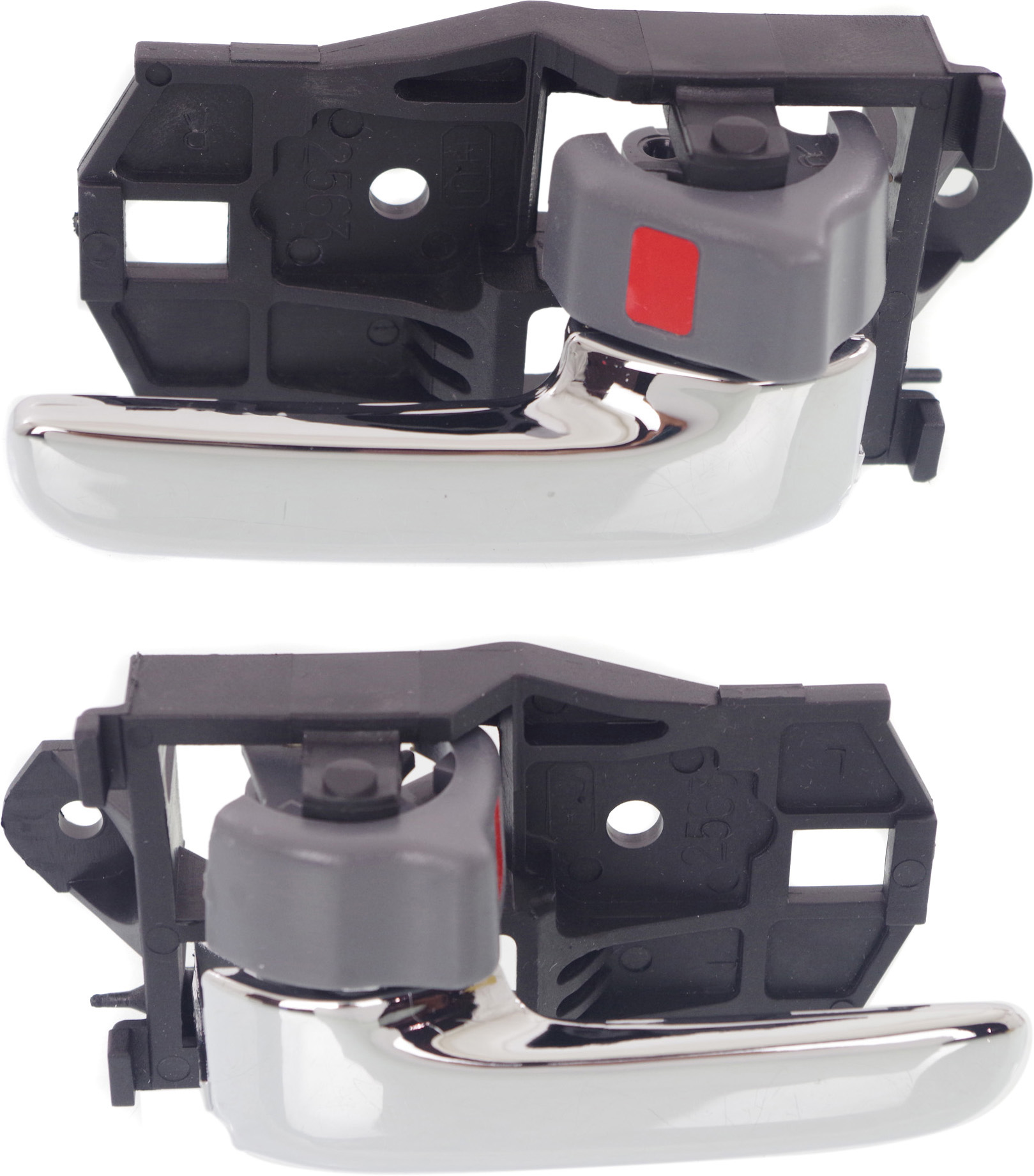AM CAMRY 97-01 SIENNA 98-03 FRONT DOOR HANDLE RH AND LH Inside Chrme+Gray Plastic Japan USA Built =REAR SKU SET REPTY462365 Partslink TO1353142 TO1352142 OEM 69205AA010B1-69206AA010B1