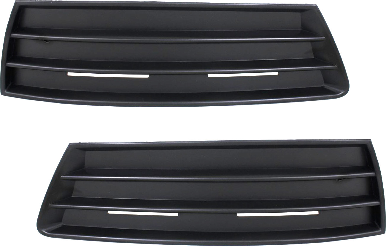 AM CC 09-12 PASSAT CC 09-10 FRONT FOG LAMP COVER RH AND LH Textured Black Side bumper grille SKU SET REPV015507 Partslink VW1039108 VW1038108 OEM 3C8853666B9B9-3C8853665B9B9