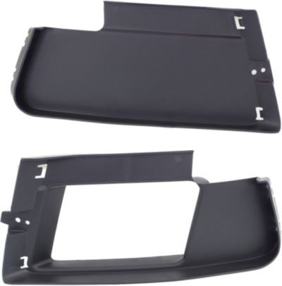 AM GOLF R 12-13 FRONT BUMPER GRILLE RH AND LH Inner Cover Plate Textured Black Plastic R Model Hatchback SKU SET REPV018909 Partslink VW1039132 VW1038132 OEM 5K0853950A 5K0853949C9B9