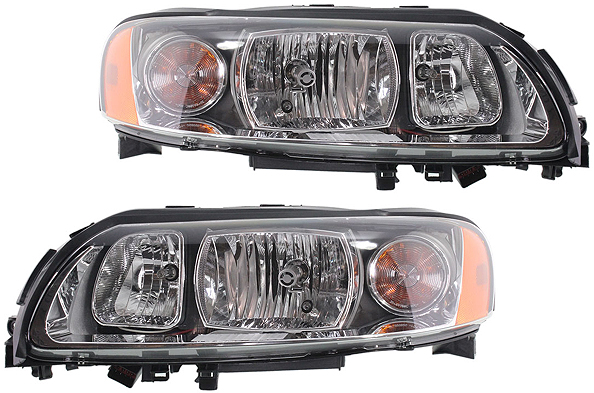 AM V70-05-07 HEAD LAMP RH AND LH Assembly Halogen SKU SET REPV100107 Partslink VO2502114 VO2503114 OEM 312768310-312768328