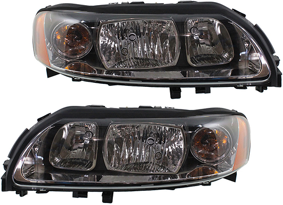 AM S60-05-09 HEAD LAMP RH AND LH Assembly Halogen SKU SET REPV100109 Partslink VO2503120 VO2502120 OEM 312768088-312768070
