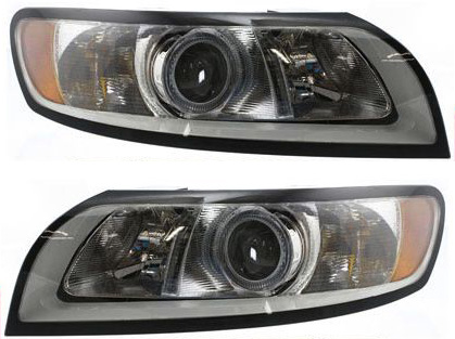 AM S40 V50-08-11 HEAD LAMP RH AND LH Assembly Halogen SKU SET REPV100111 Partslink VO2502125 VO2503125 OEM 312657067-312657075