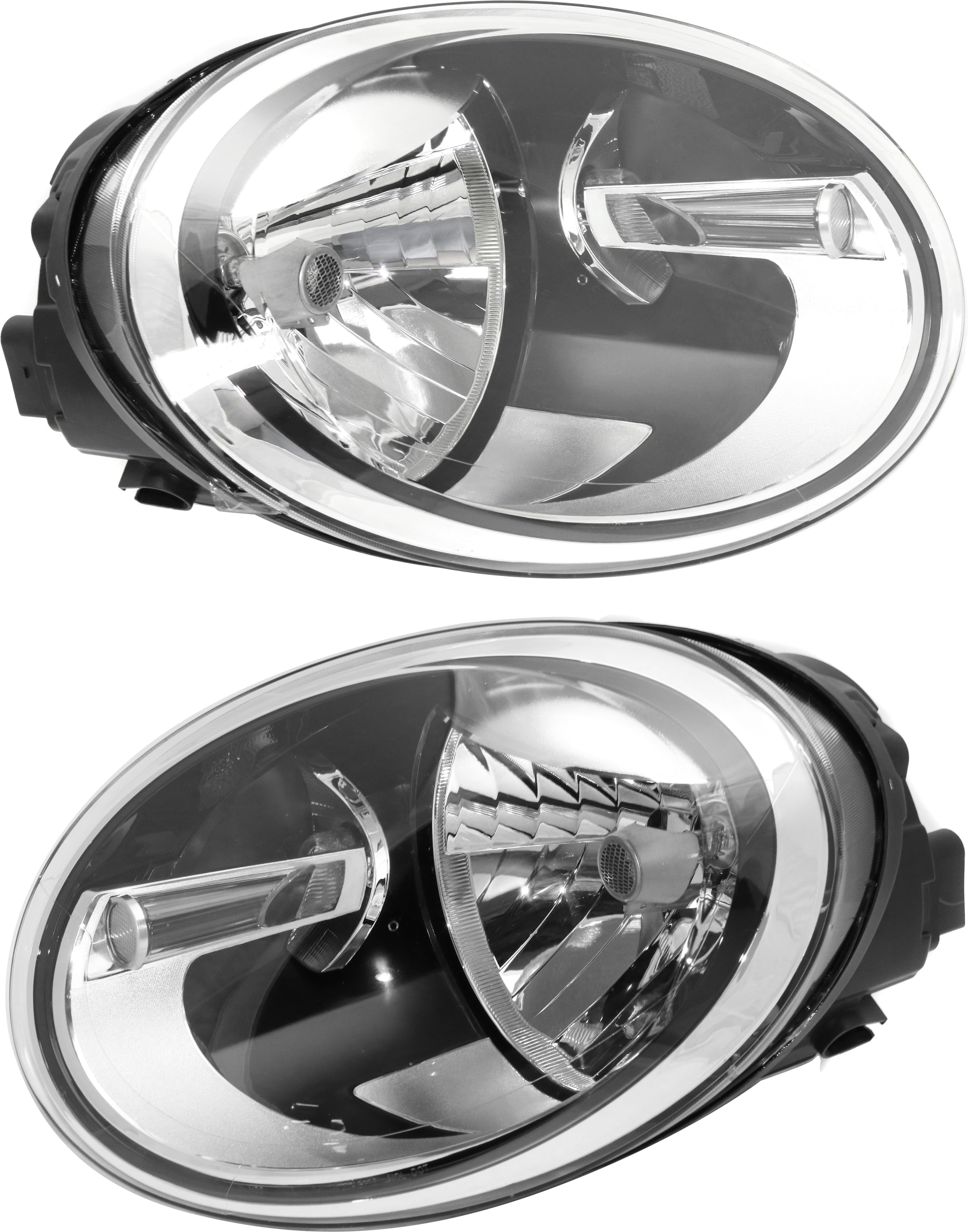 AM BEETLE 12-19 HEAD LAMP RH AND LH Assembly Halogen CAPA SKU SET REPV100197Q Partslink VW2502147C VW2503147C OEM 5C1941005-5C1941006