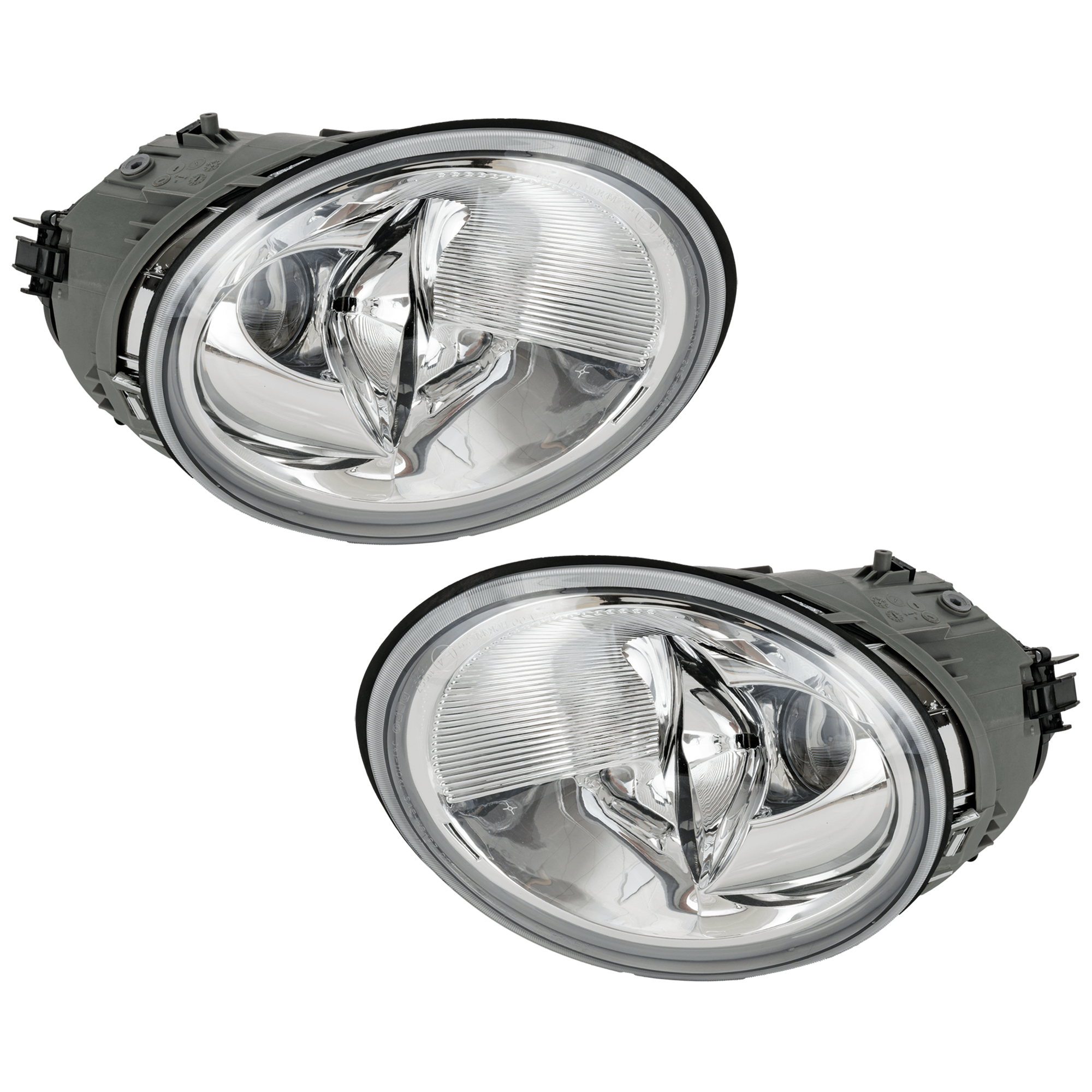 AM BEETLE 98-05 HEAD LAMP RH AND LH Lens and housing Halogen w o Turbo S Model SKU SET REPV100321