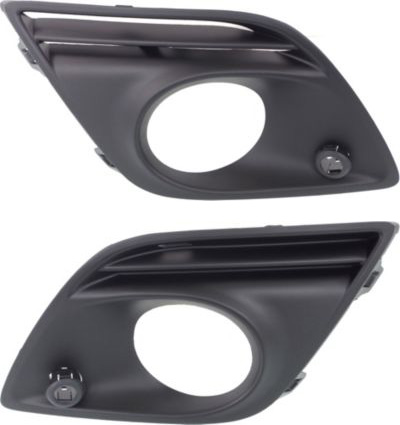 AM XC60-10-10 FRONT FOG LAMP MOLDING RH AND LH Textured Black w Fog Light Holes and Parking Aid Sensor SKU SET REPV108013 Partslink VO1039106 VO1038106 OEM 312-940-521-312-940-000