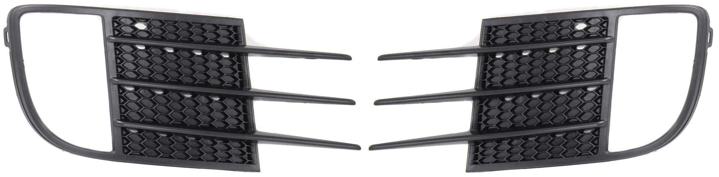 AM GTI 10-14 FRONT FOG LAMP MOLDING RH AND LH Textured Black Opening SKU SET REPV108203 Partslink VW1039125 VW1038125 OEM 5K0853666C9B9-5K0853665C9B9