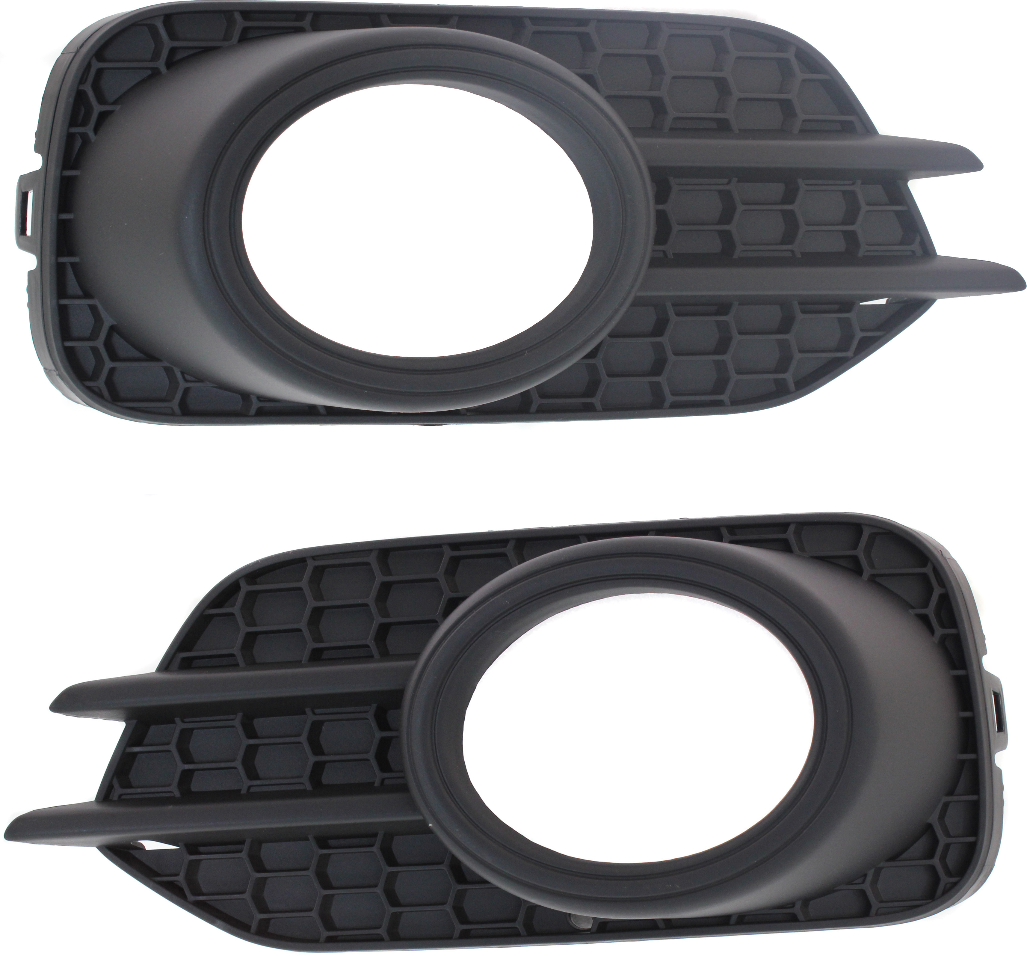 AM TIGUAN 18-18 FRONT FOG LAMP MOLDING RH AND LH Textured Black Chrome Ring type not included SKU SET REPV108205 Partslink VW1039123 VW1038123 OEM 5N0853666G9B9-5N0853665G9B9