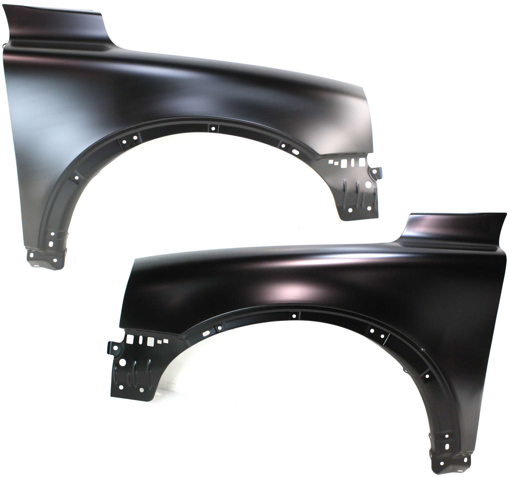 AM XC90-03-14 FRONT FENDER RH AND LH Primed Steel w o Signal Light Hole SKU SET REPV220101 Partslink VO1241116 VO1240116 OEM 307964957-307964940