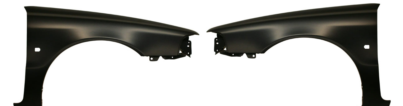 AM S40-00-00 FRONT FENDER RH AND LH Primed w Signal Light Hole SKU SET REPV220105 Partslink VO1241119 OEM 308023076-308023078