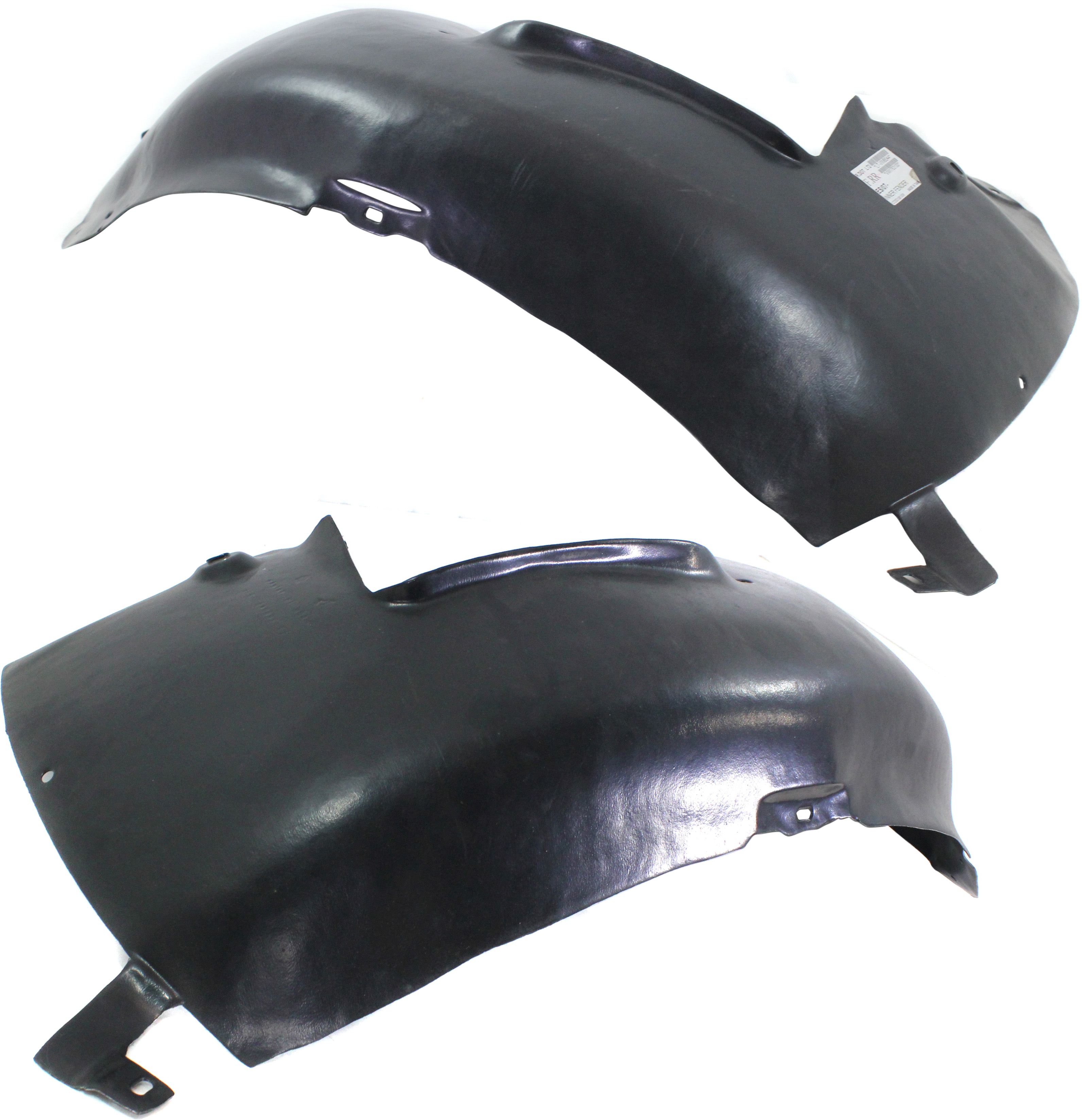 AM EOS 07-07 FRONT FENDER LINER RH AND LH Rear Section To VIN 7026000 SKU SET REPV222109 Partslink VW1763100 VW1762100 OEM 1Q0805978A 1Q0805977A
