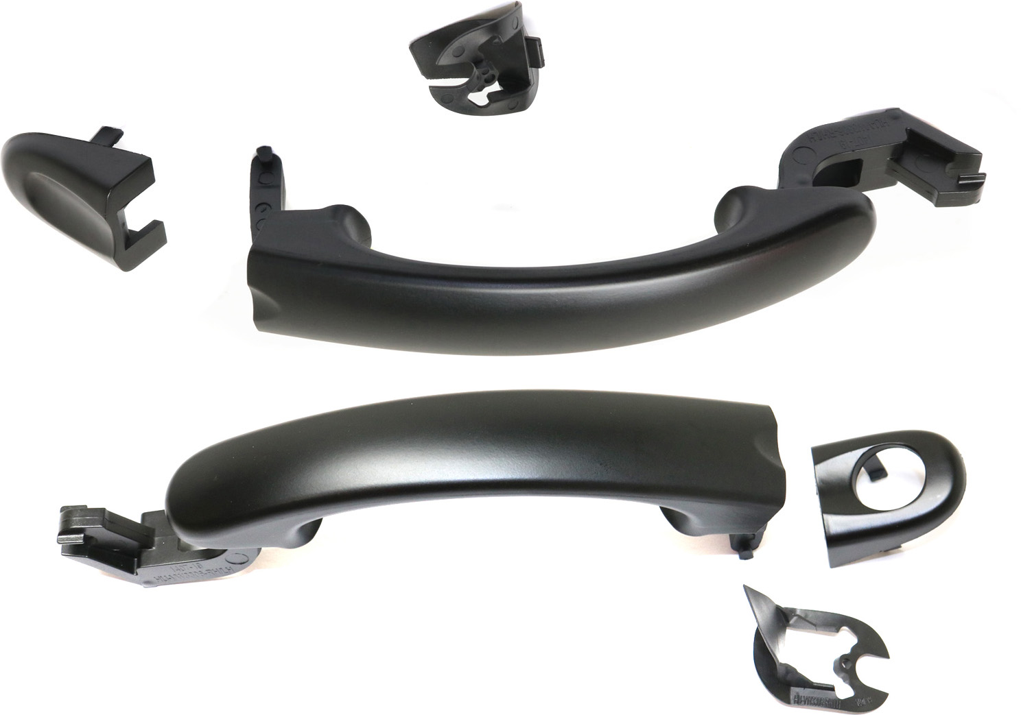 AM JETTA 05-14 EOS 07-16 FRONT DOOR HANDLE RH AND LH Outside Primed Black Plastic SKU SET REPV462157K OEM 1K5839879GRU 1K5837205GRU 1K58