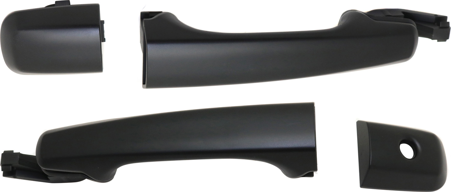 AM XC60 XC70-08-15 FRONT DOOR HANDLE RH AND LH Outside Primed Black Handle+Cover w Key Hole w o Keyless entry SKU SET REPV462171K OEM 398796581 PFM 399982685-398796