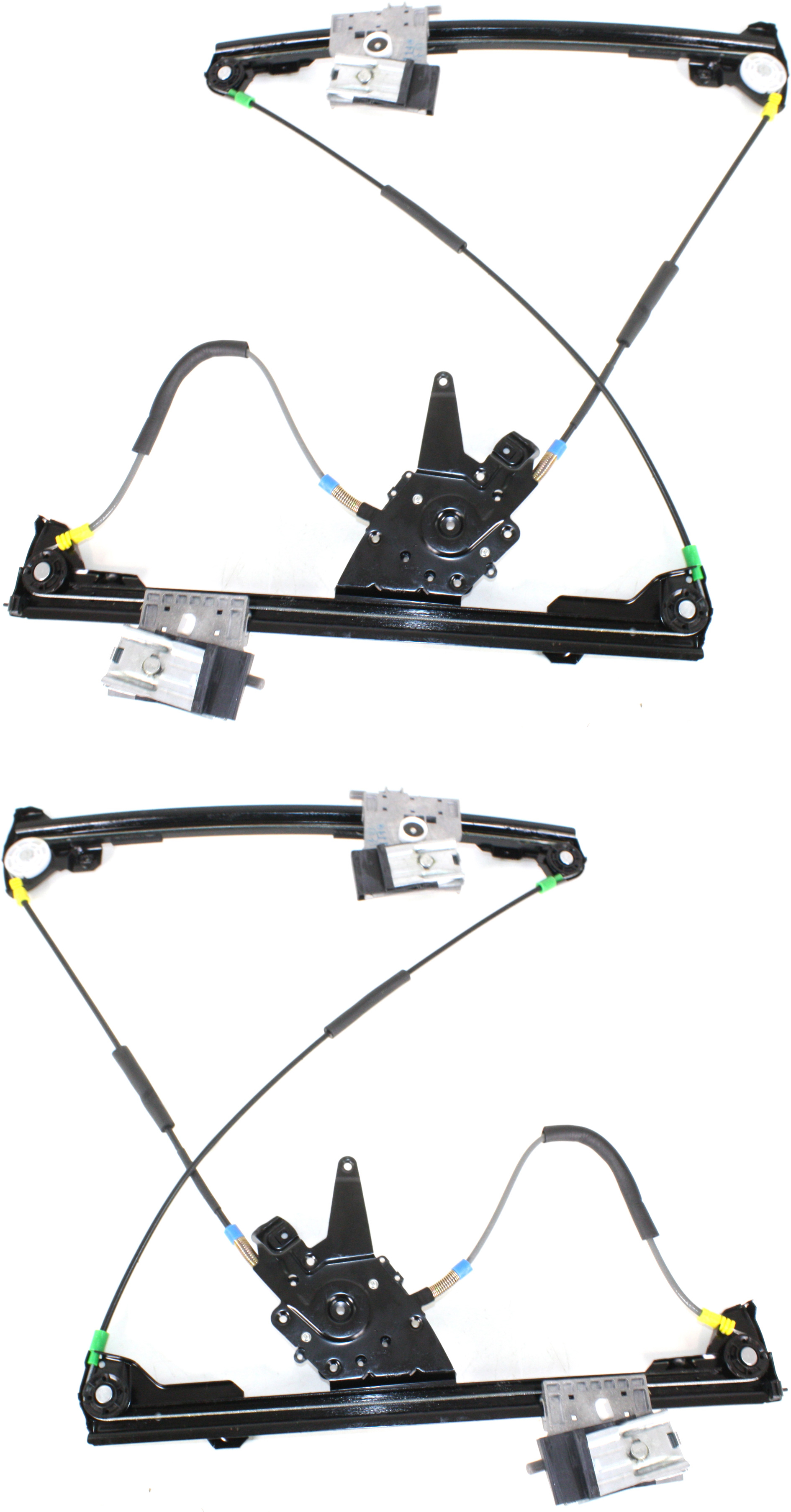 AM CABRIO 95-02 FRONT WINDOW REGULATOR RH AND LH Power Without Motor SKU SET REPV462909 Partslink VW1350107 VW1351107 OEM 1E0837461-1E0837462