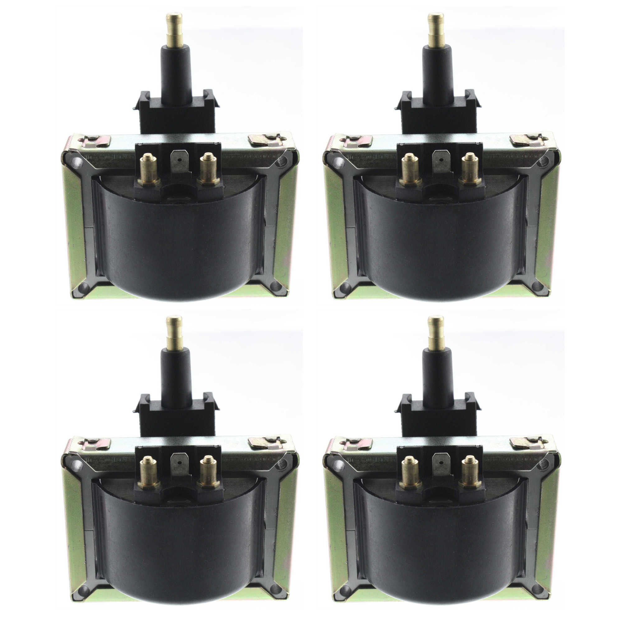 AM CHEROKEE 86-90 IGNITION COIL Set of 4-12 Volts 3 Prong Bullet and 1 Prong Blade SKU SET REPV504609-4