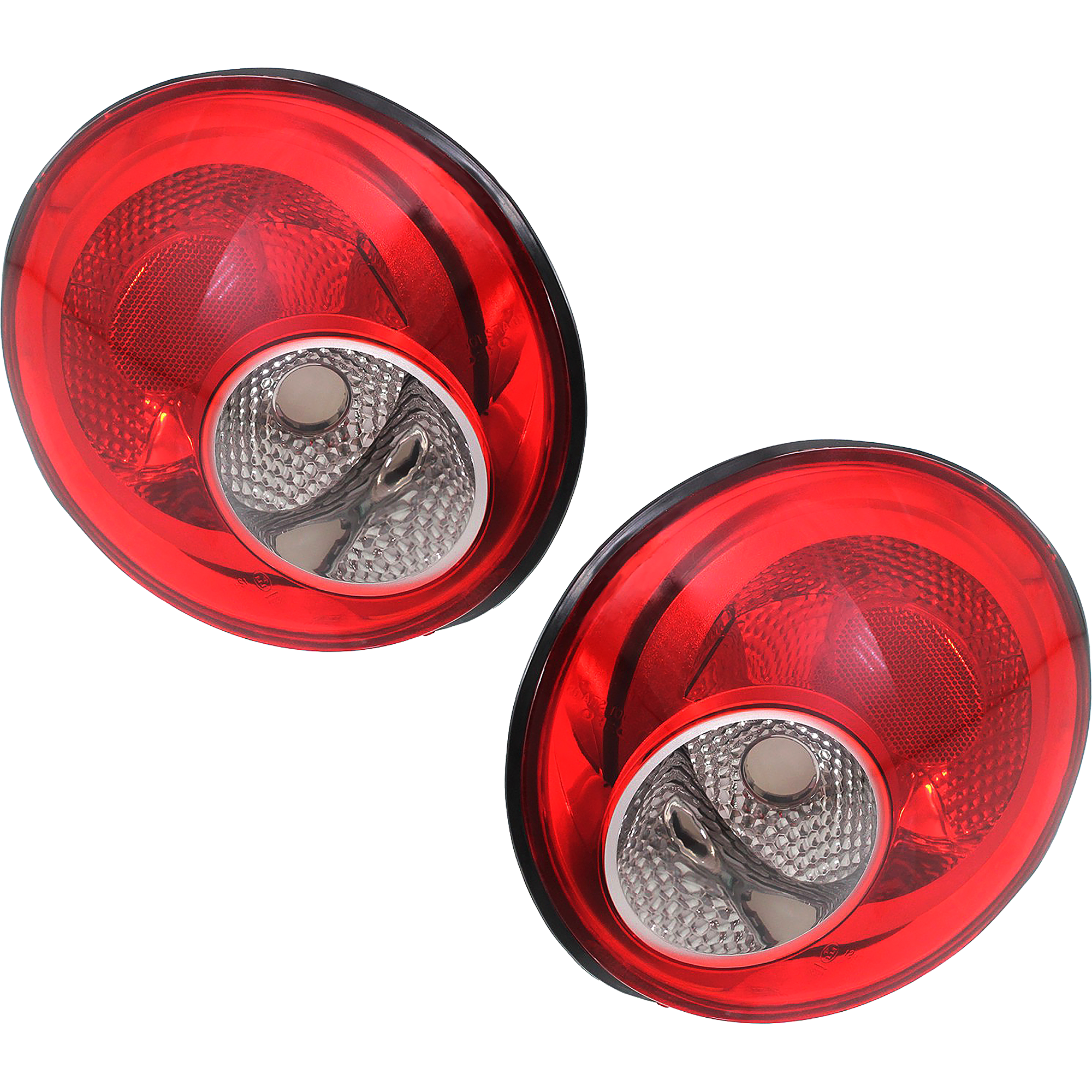 AM BEETLE 06-10 TAIL LAMP RH AND LH Lens and Housing Halogen Convertible Hatchback CAPA SKU SET REPV730165Q Partslink VW2819110C OEM 1C0945172G