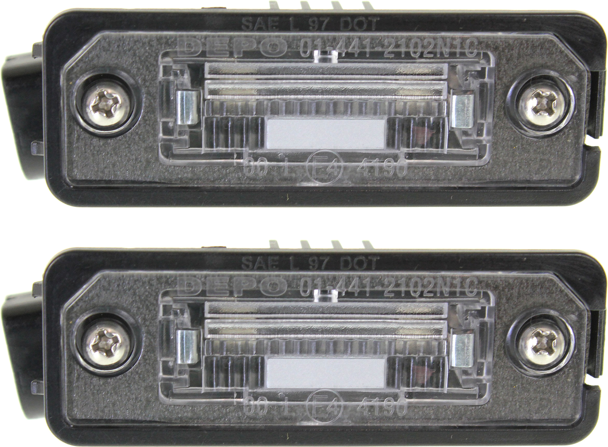 AM PHAETON 04-06 EOS 07-11 REAR LICENSE PLATE LAMP RH AND LH SKU SET REPV732902-2 Partslink VW2870107 OEM 3D0943021A