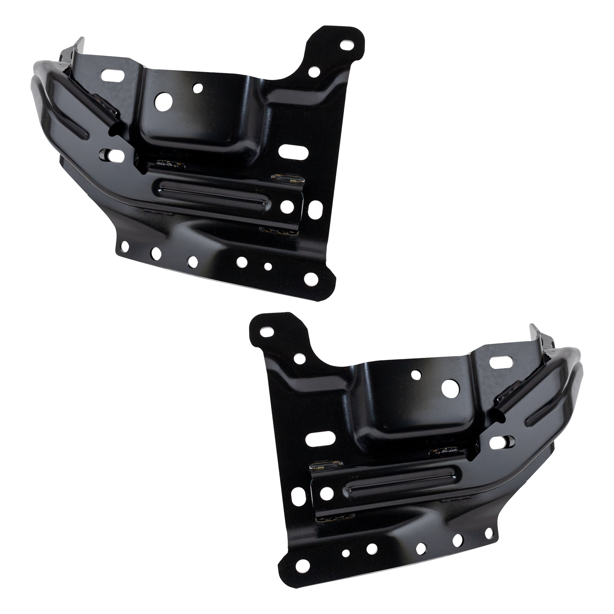 AM F 150-21-23 FRONT BUMPER BRACKET RH AND LH Mounting Plate CAPA SKU SET RF01310055Q Partslink FO1063109C FO1062109C OEM ML3Z17B984A ML3Z17B985A
