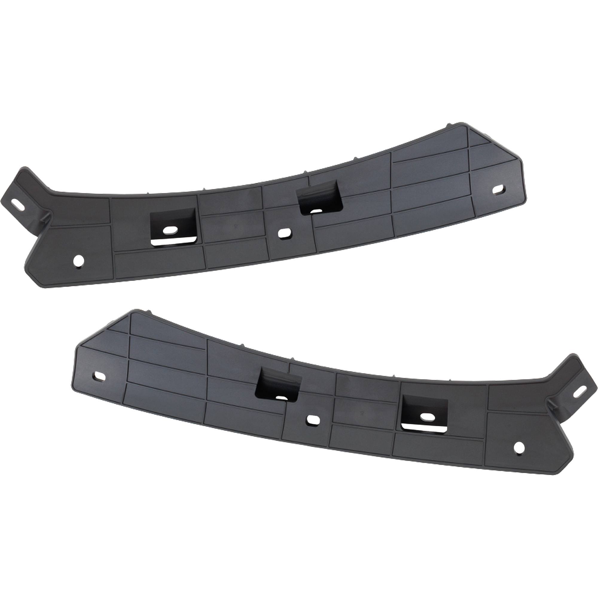 AM FREIGHTLINER CASCADIA 18-22 FRONT BUMPER BRACKET RH AND LH Black Outer Air Dam Bumper Carrier SKU SET RF01310063 HD OEM 2128990001-2128990000