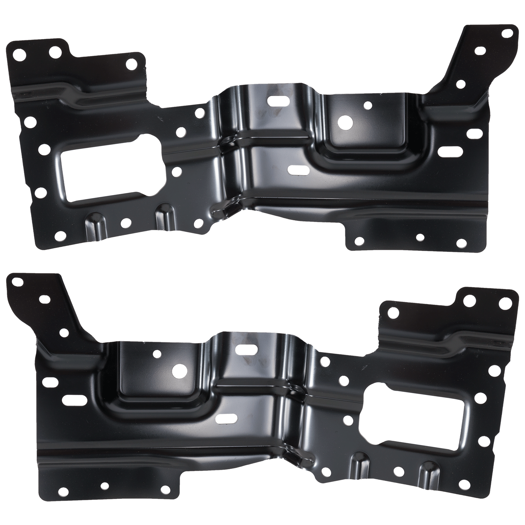 AM F 150 LIGHTNING 22-23 FRONT BUMPER BRACKET RH AND LH Mounting Plate Steel CAPA SKU SET RF01310089Q Partslink FO1066208C FO1067208C OEM NL3Z17B984A NL3Z17B985A