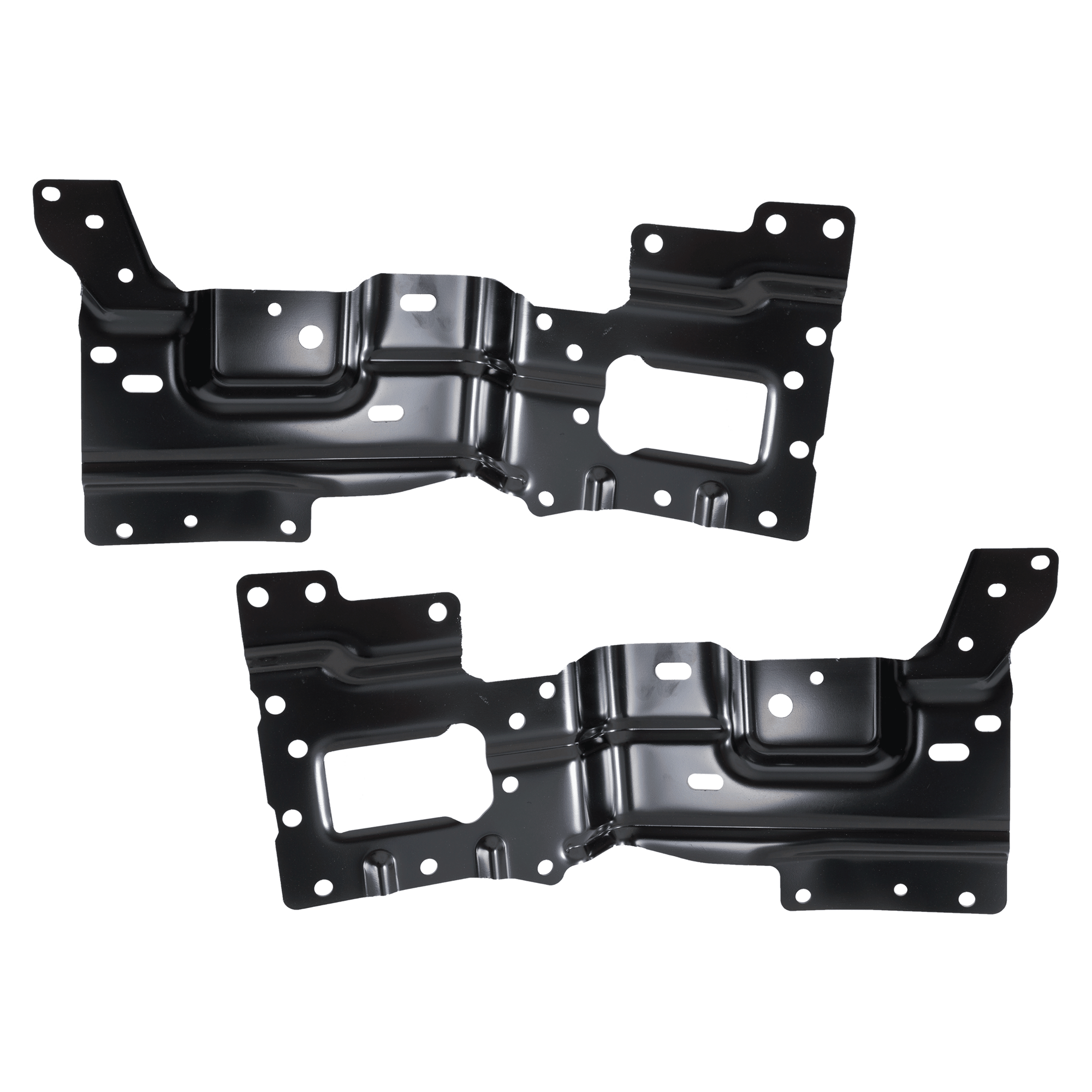 AM F 150 LIGHTNING 22-23 FRONT BUMPER BRACKET RH AND LH Mounting Plate Steel SKU SET RF01310089 Partslink FO1066208 FO1067208 OEM NL3Z17B984A NL3Z17B985A