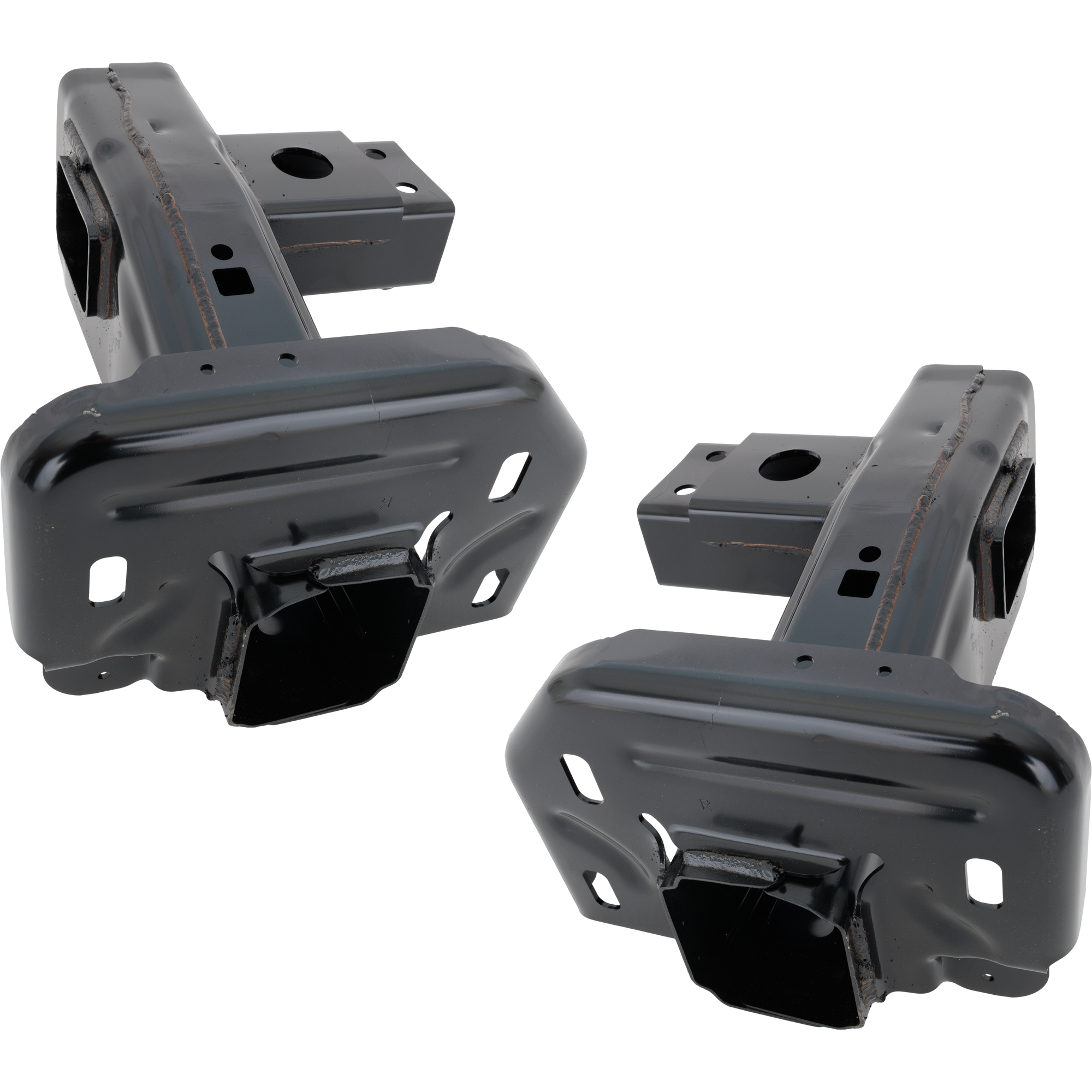 AM F 150-21-24 FRONT BUMPER BRACKET RH AND LH Assembly Frame Rail Repair Kit 21-23-164 in. Wheelbase Crew Cab Extended Cap Pickup CAPA SKU SET RF01310093Q Partslink FO1066212C FO1067212C OEM ML3Z5D058B ML3Z5D059B