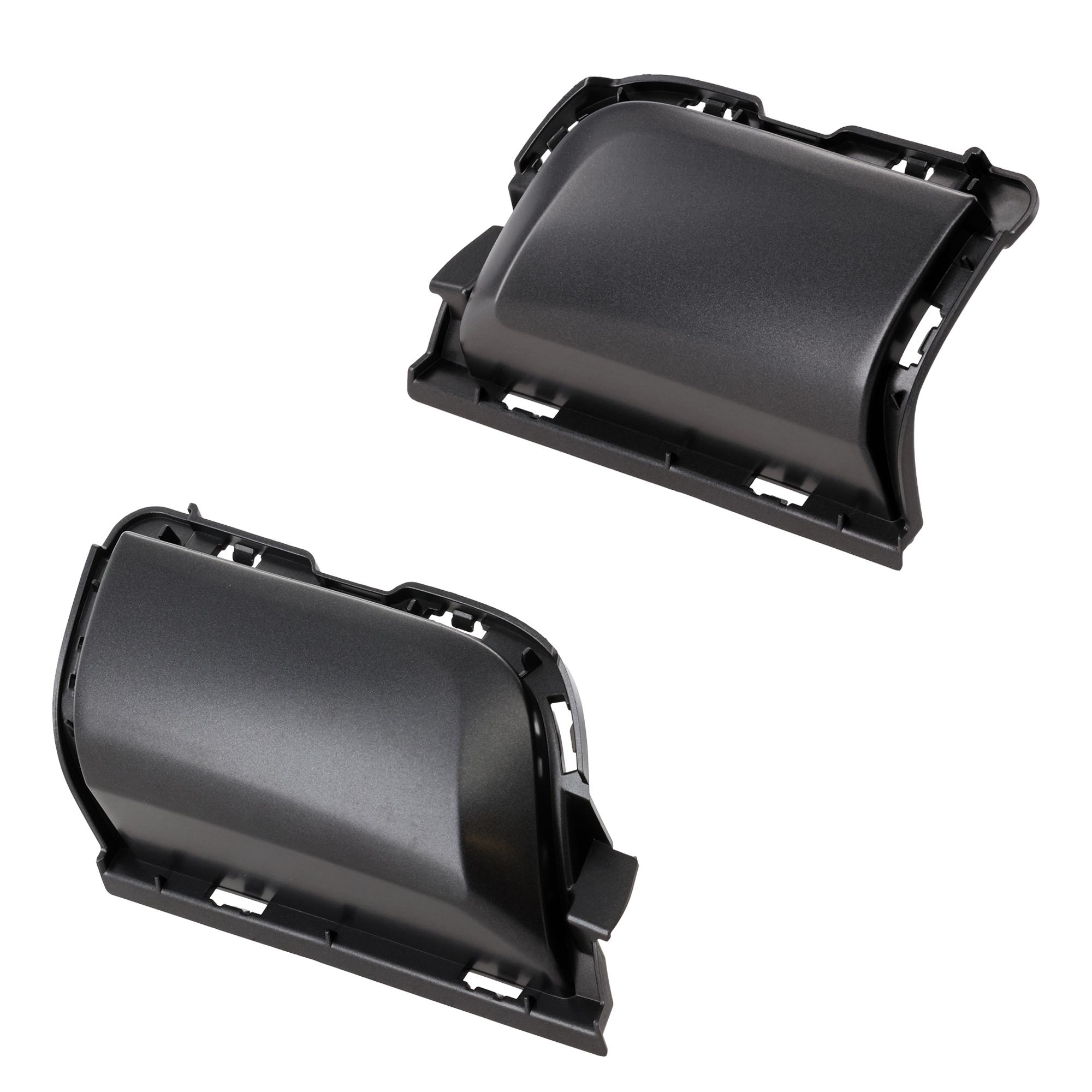 AM EXPEDITION 22-24 FRONT BUMPER TOW HOOK COVER RH AND LH Textured w o Tow Hook Holes SKU SET RF01440021 Partslink FO1029119 FO1029120 OEM NL1Z17E810BA NL1Z17E811BA