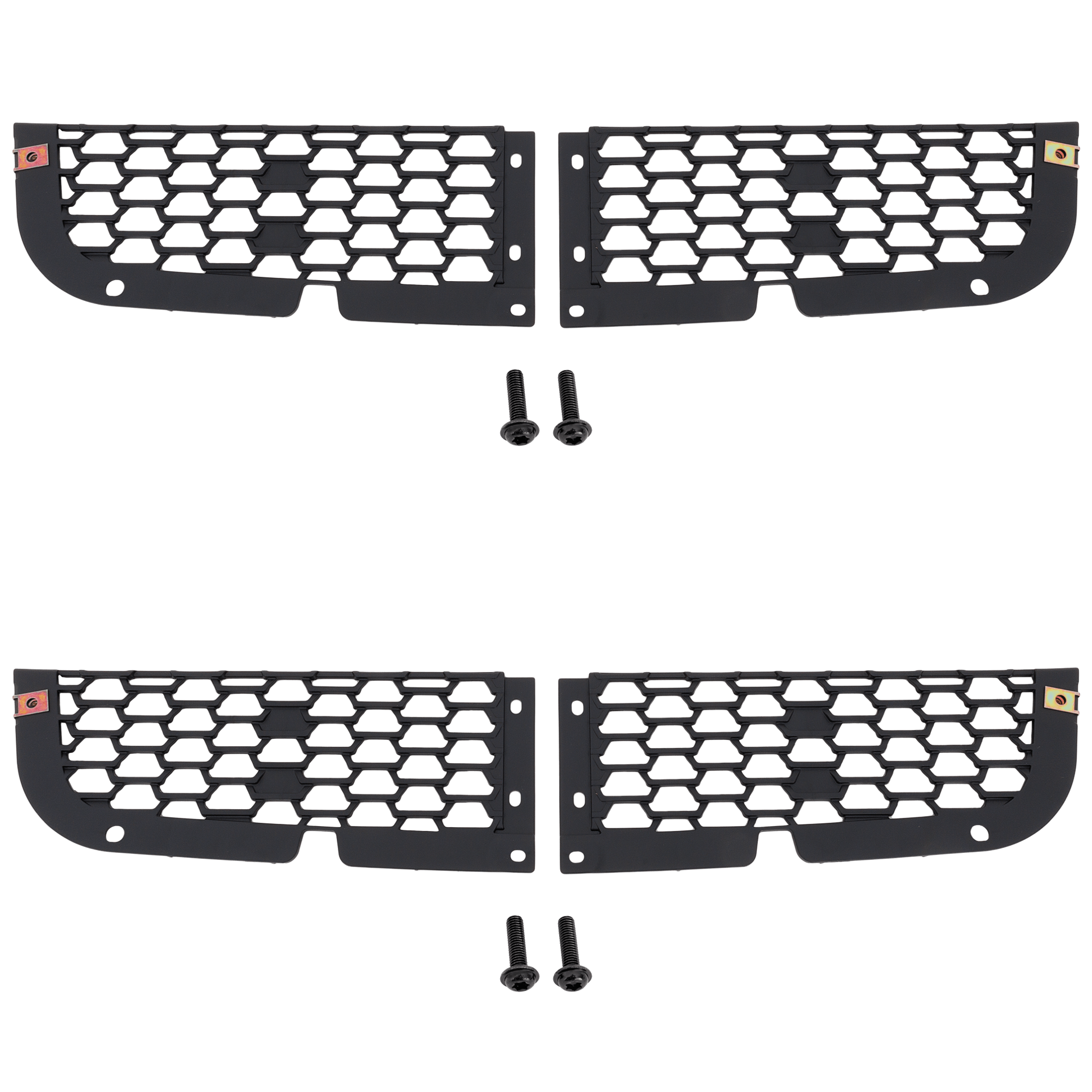 AM FREIGHTLINER CASCADIA 18-22 FRONT BUMPER MOLDING RH AND LH Gray Bumper Mesh SKU SET RF01590021 HD 2 OEM 2128985001-2128985003