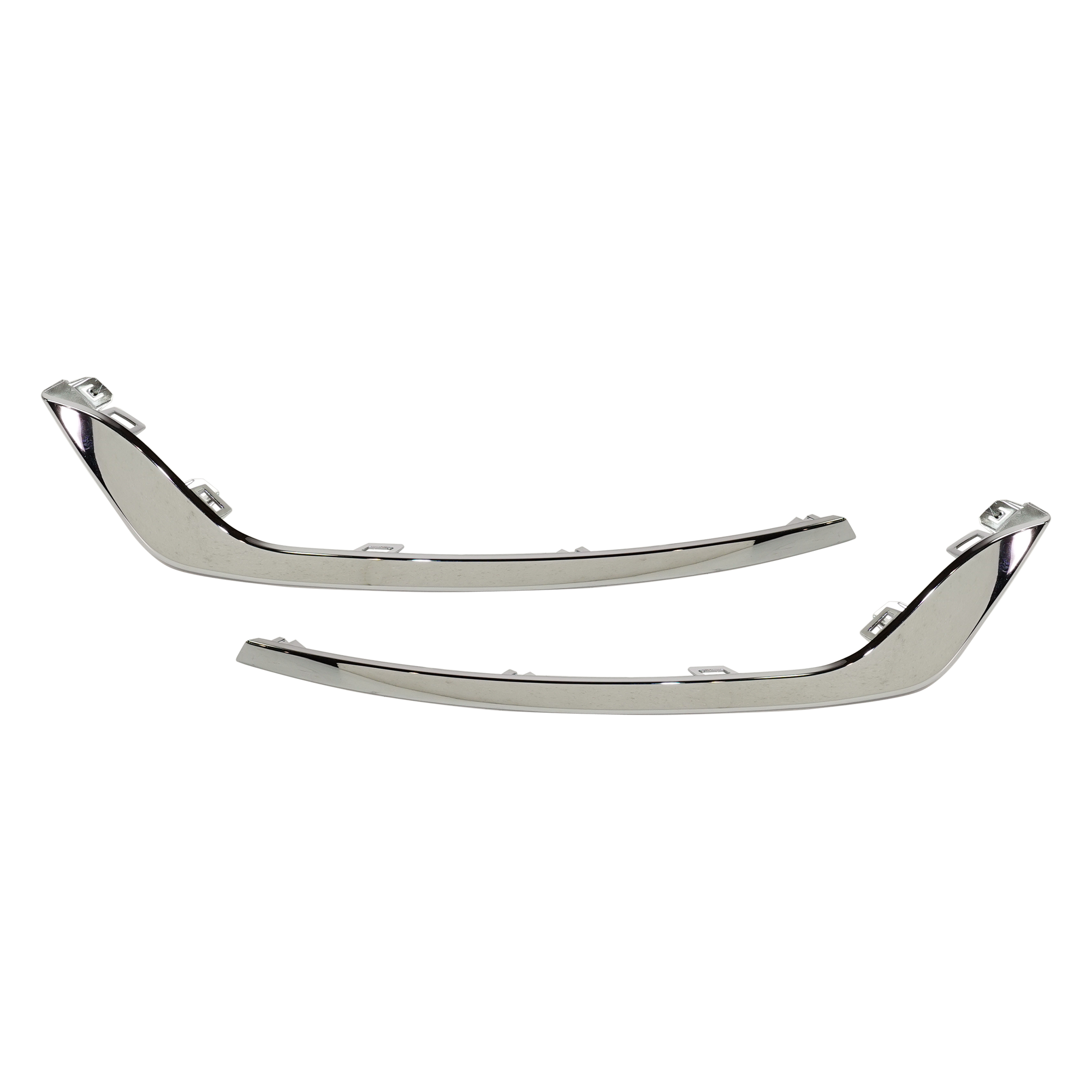 AM FUSION 19-20 FRONT BUMPER PAD RH AND LH Chrome Exc. Sport Model SKU SET RF01610003 Partslink FO1046111 FO1047111 OEM KS7Z15266AA KS7Z15266AB