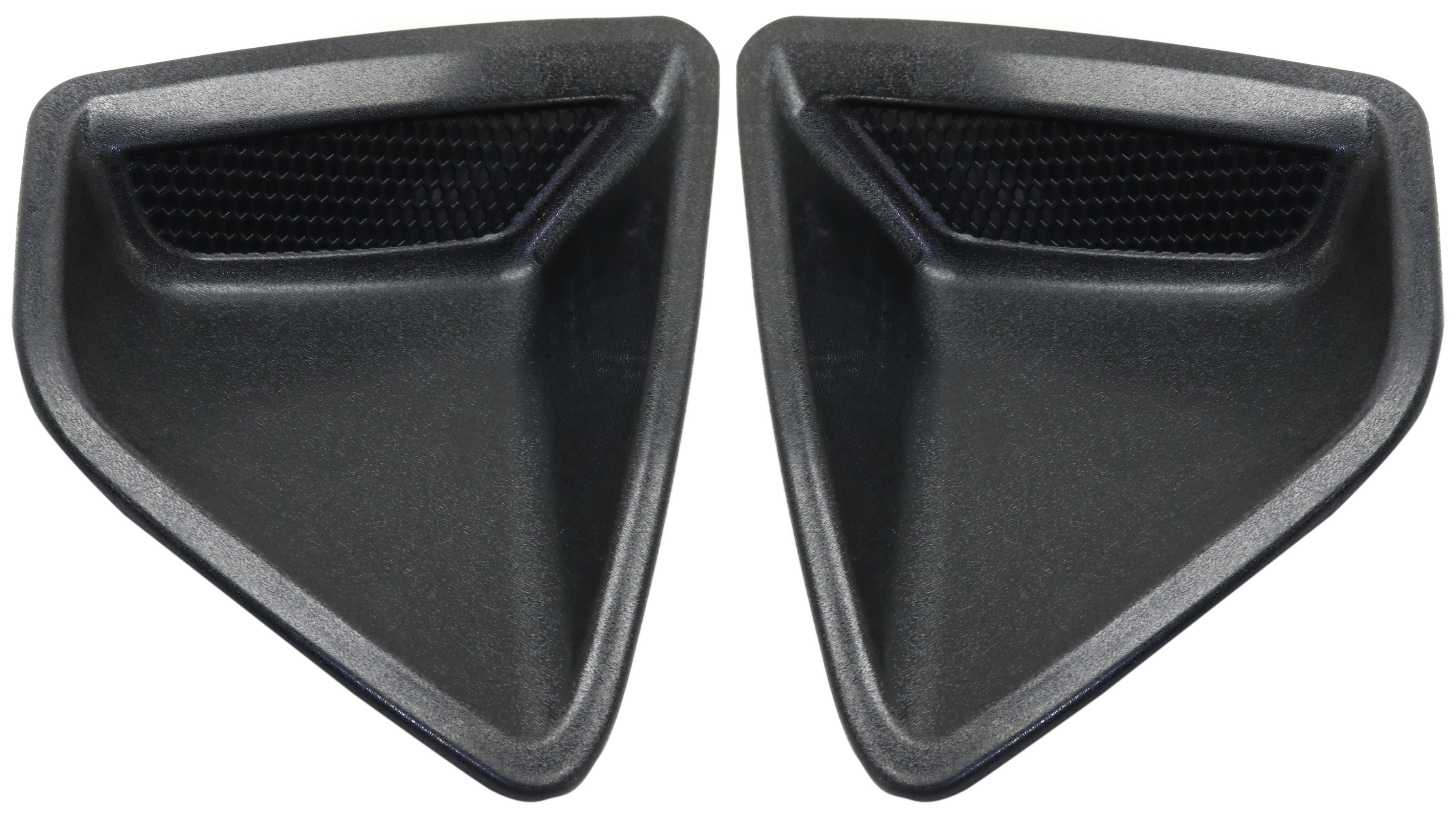 AM FIESTA 11-13 FRONT BUMPER FILLER RH AND LH Txtd Blk w o Sport Appearance Pkg S SE Models HB Sdn SKU SET RF04050001 Partslink FO1038144 FO1039144 OEM AE8Z17E811AA AE8Z17E810AA