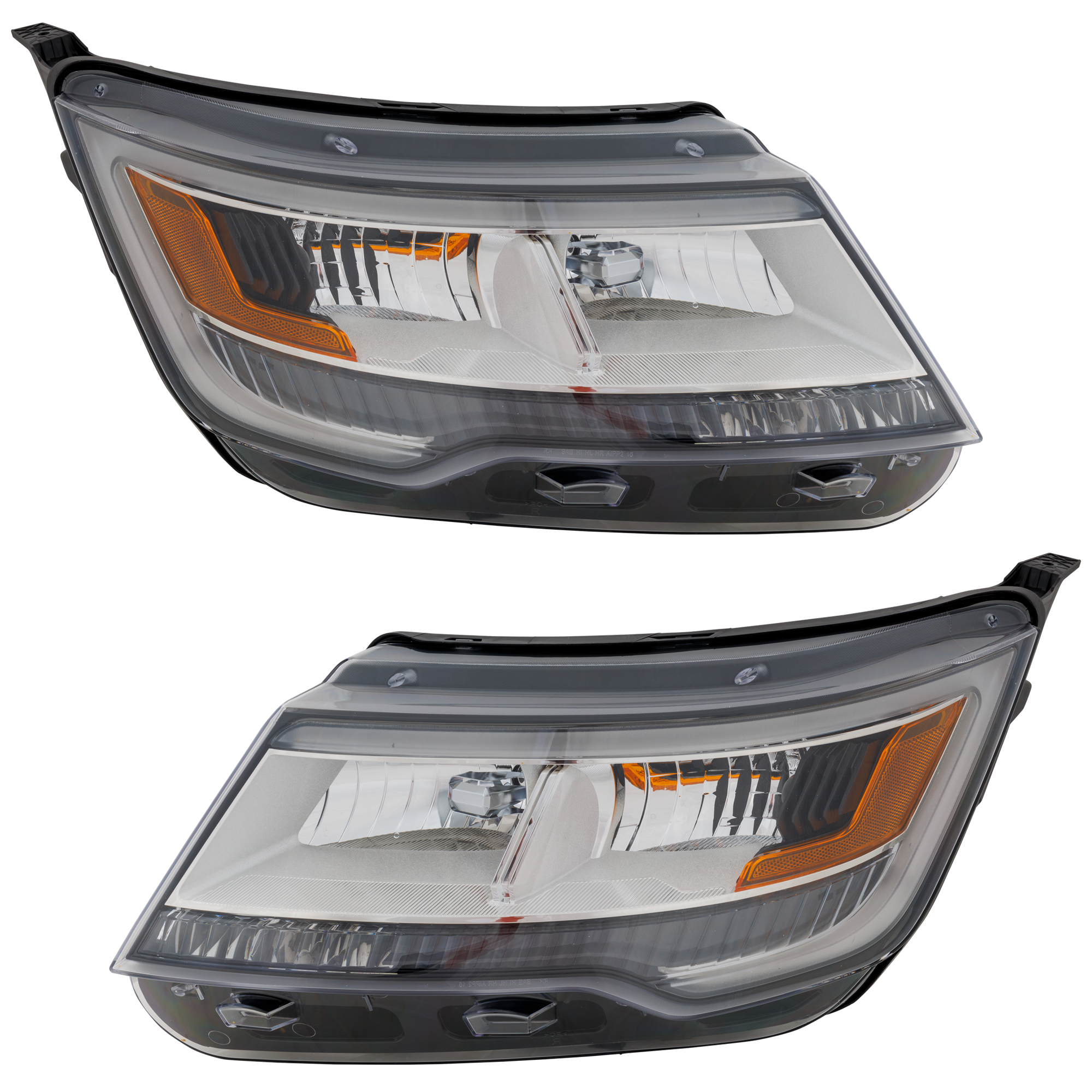 AM EXPLORER 16-18 HEAD LAMP RH AND LH Set of 2 Lens and Housing Halogen LED Limited Platinum XLT Models To 4-4-18 w Signature Light CAPA SKU SET RF10010061Q OEM FB5Z13008B PFM FB5Z13008N PFM
