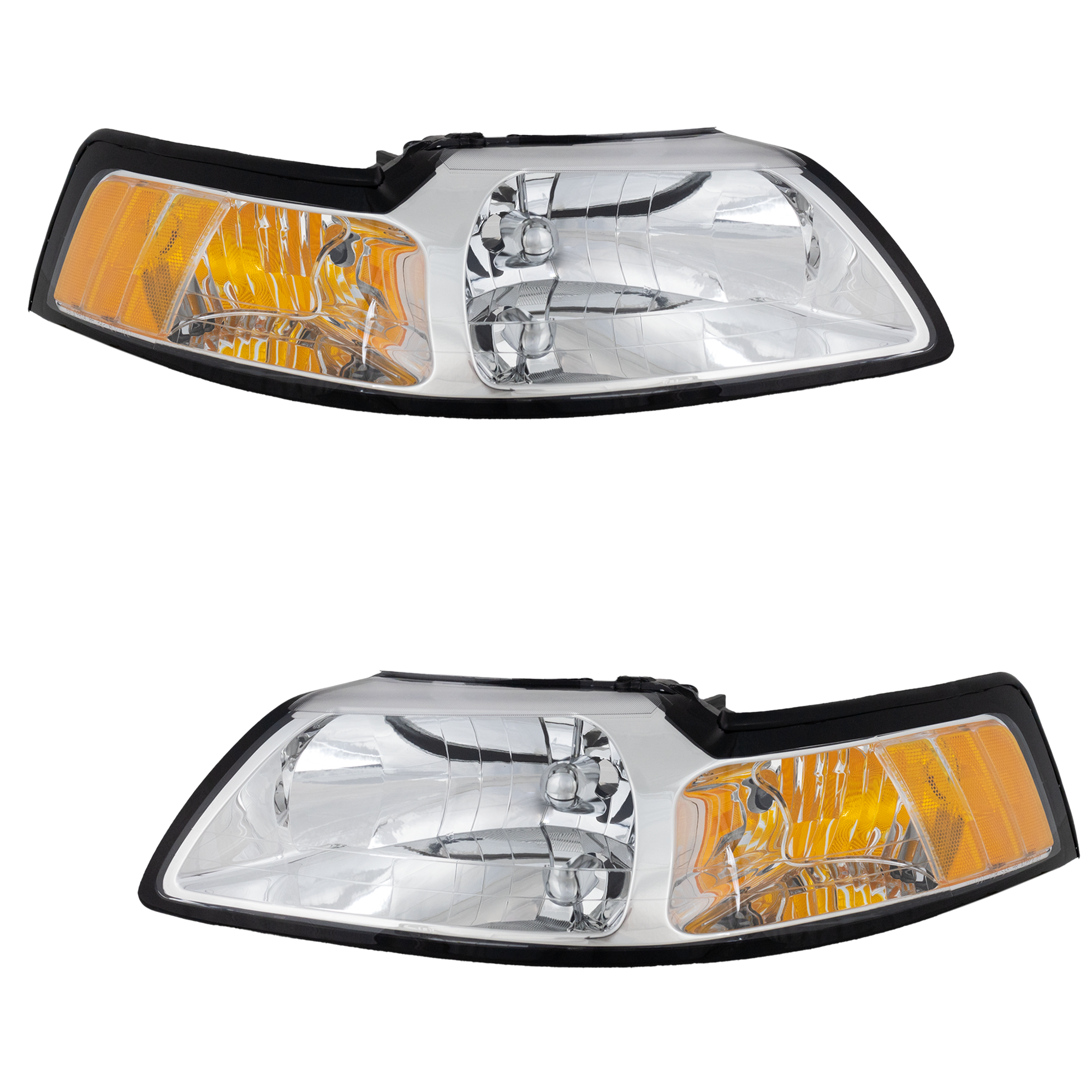 AM MUSTANG 99-00 HEAD LAMP RH AND LH Lens and Housing SKU SET RF10010069 OEM YR3Z13008AA PFM YR3Z13008BA PF