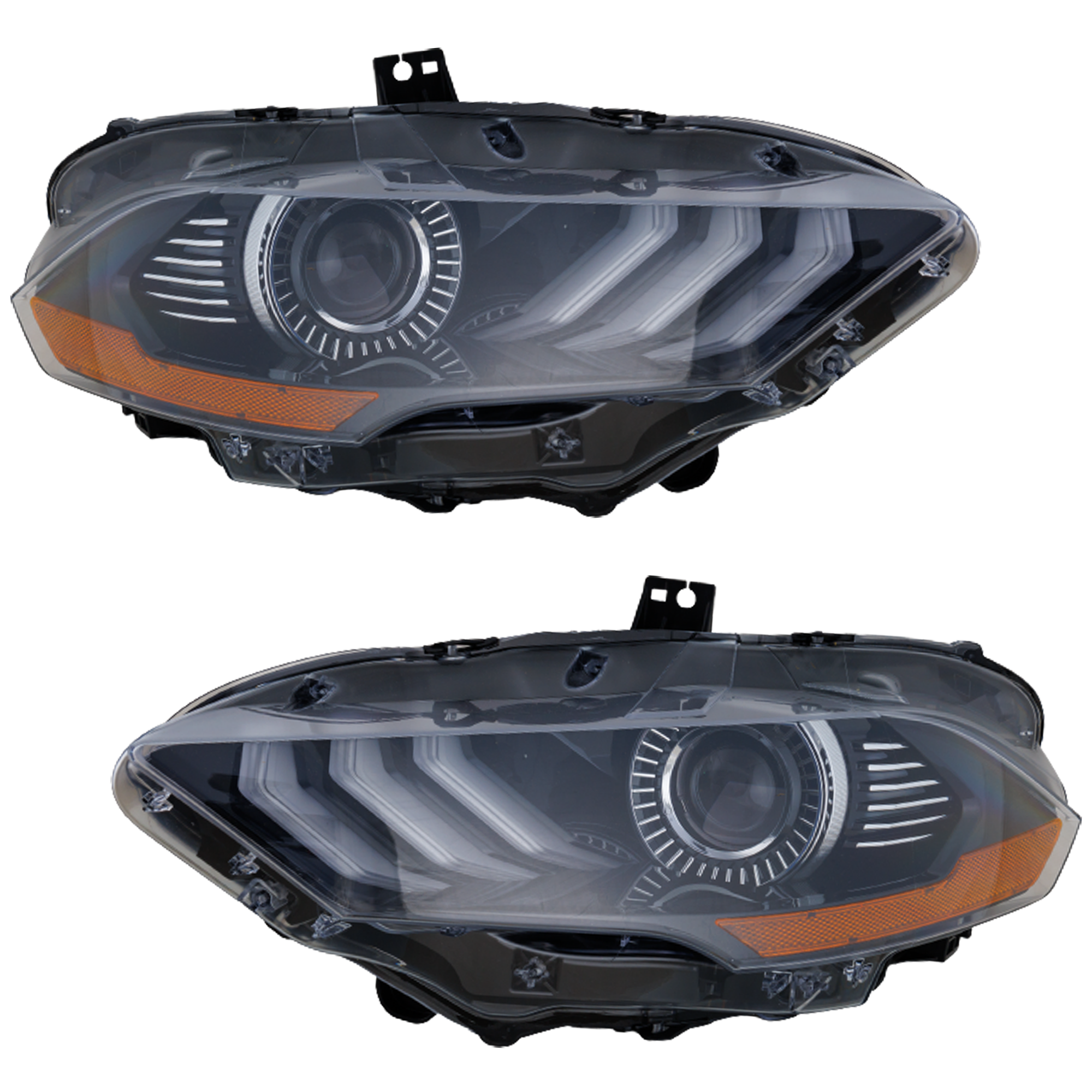 AM MUSTANG 18-24 HEAD LAMP RH AND LH Assembly Halogen Exc. Shelby Models SKU SET RF10010117 OEM JR3Z13008A JR3Z13008B