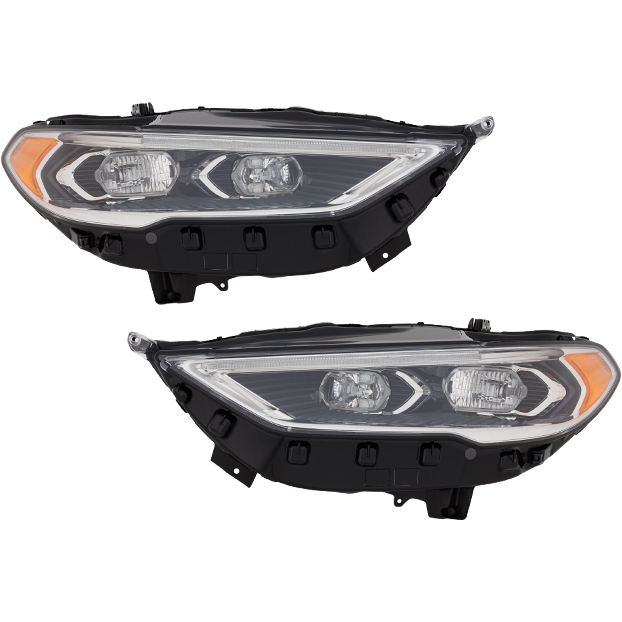 AM FUSION 17-20 HEAD LAMP RH AND LH Assembly LED w o Auto High Beam and Control Module SKU SET RF10010243 OEM HS7Z13008AB PFM HS7Z13008AA PF