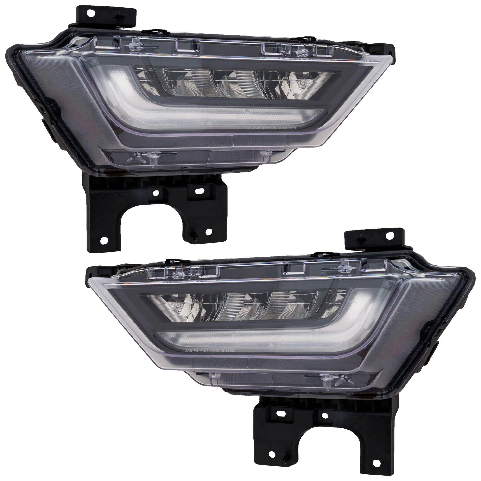 AM F 150-21-23 FRONT FOG LAMP RH AND LH Assembly LED SKU SET RF10750063A Partslink FO2593259 FO2592259 OEM ML3Z15200C ML3Z15201C