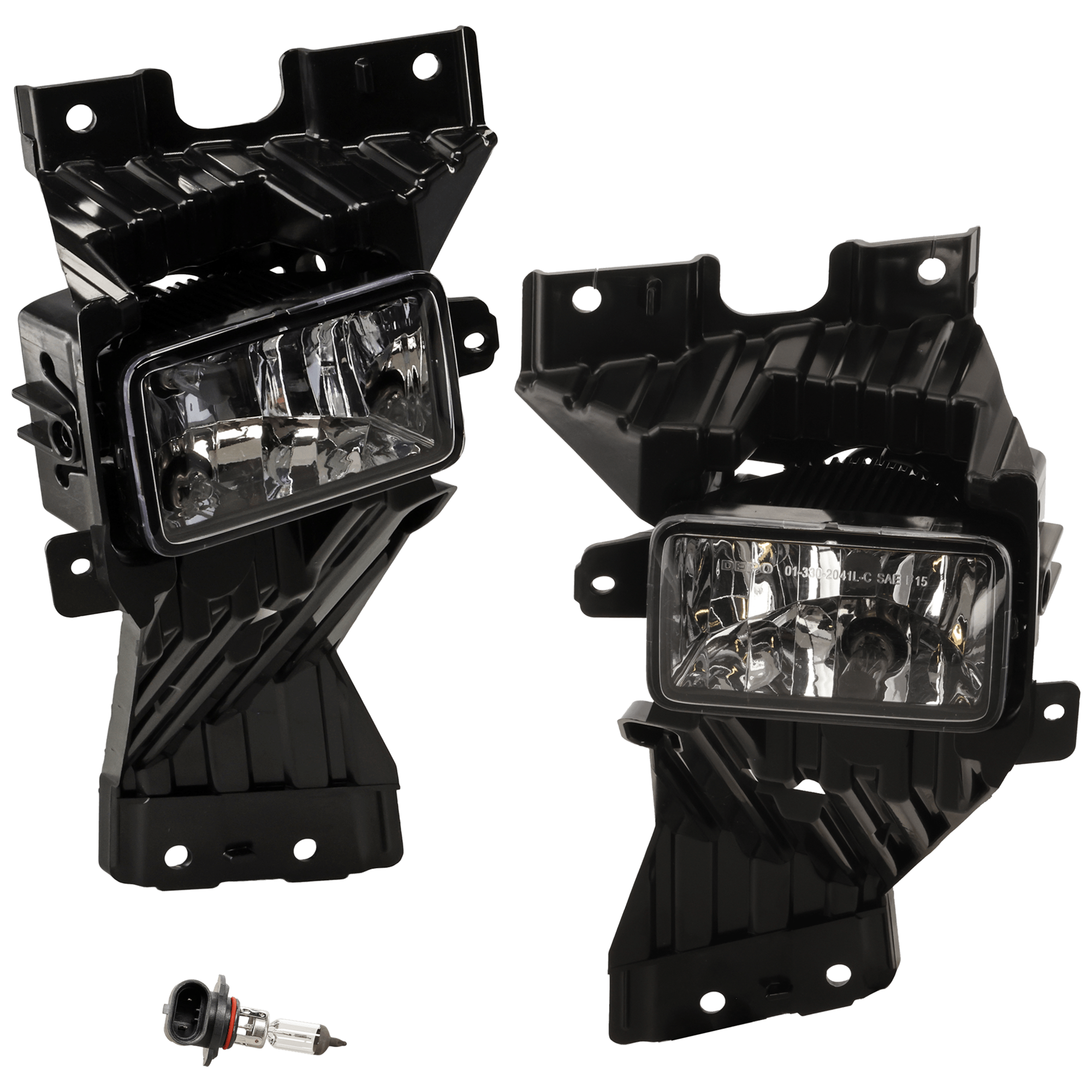 AM F 250 F 350 SUPER DUTY 20-22 FOG LAMP RH AND LH Assembly Halogen Crew Cab Extended Cab Standard Cab CAPA SKU SET RF10750083AQ Partslink FO2593257C FO2592257C OEM LC3Z15200A LC3Z15201A