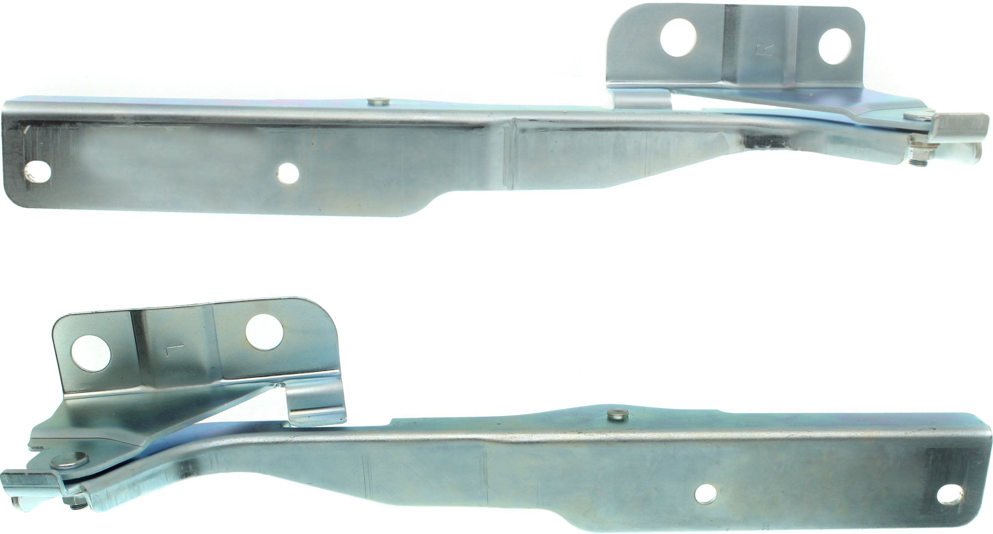AM F 150-09-14 HOOD HINGE RH AND LH All Cab Types SKU SET RF13050003 Partslink FO1236144 FO1236145 OEM 9L3Z16797A CL3Z16796A