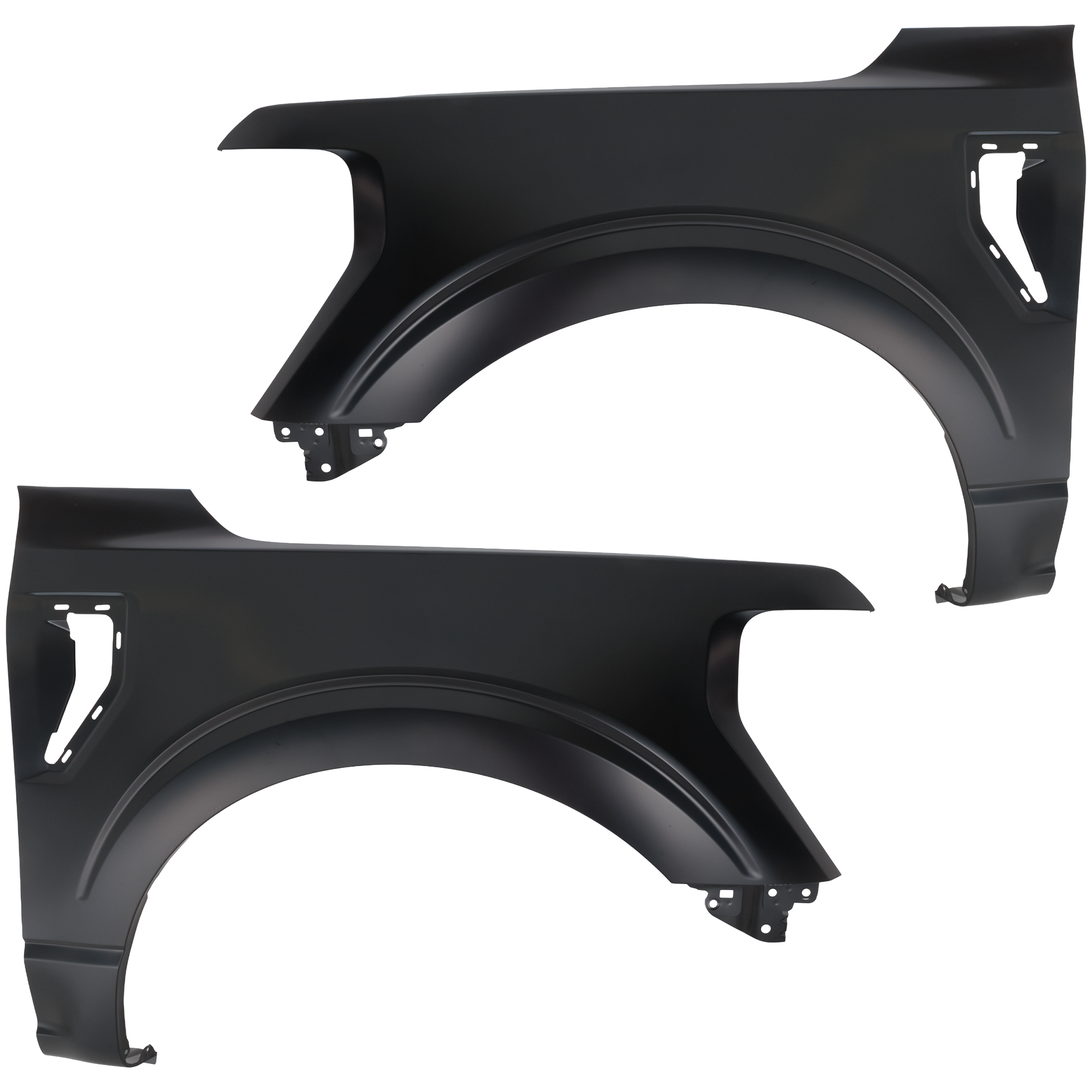 AM F 150-21-24 FRONT FENDER RH AND LH Steel Exc. Raptor Model SKU SET RF22010039 Partslink FO1241337 FO1240337 OEM VL3Z16005E ML3Z16005A PFM VL3Z