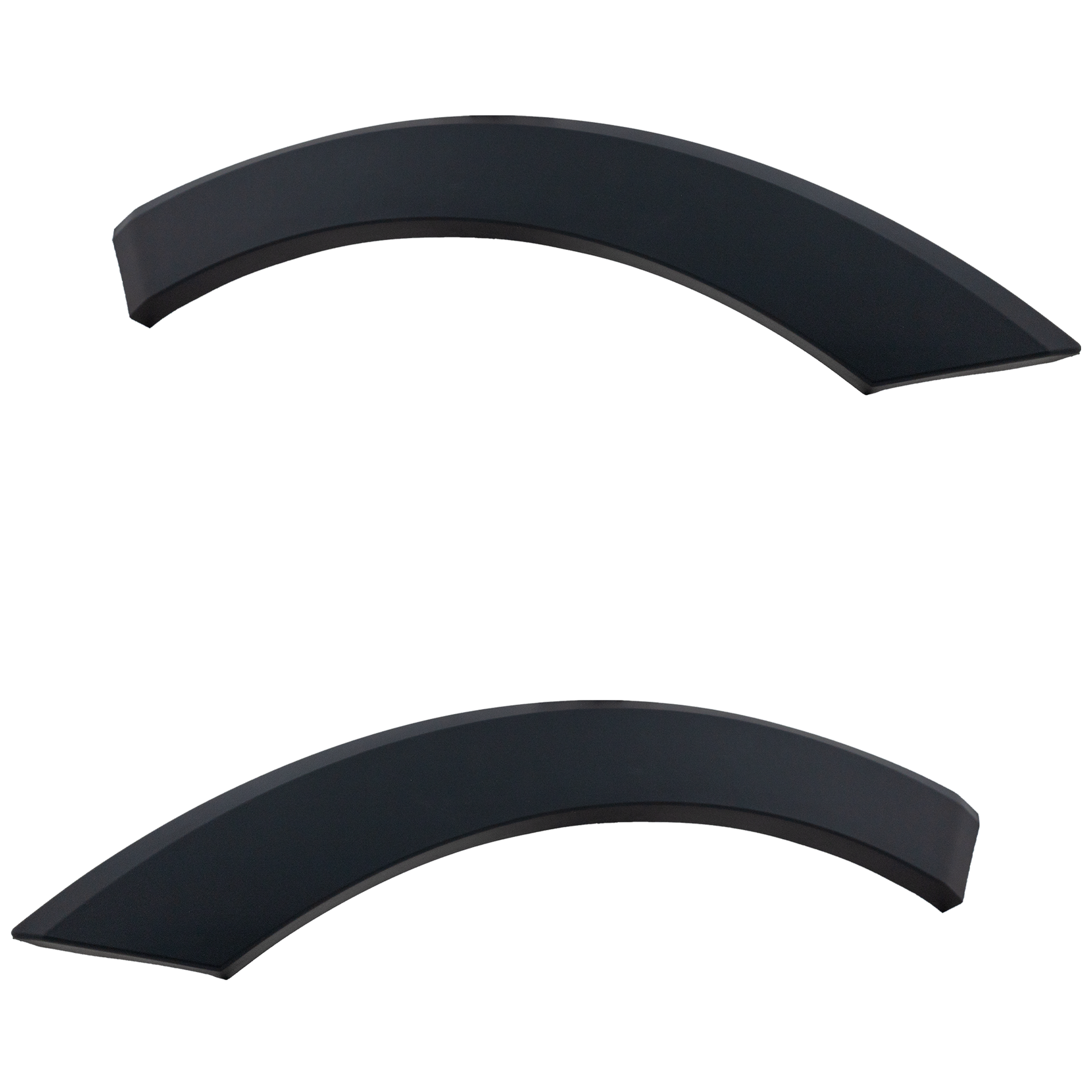 AM TRANSIT 15-24 FRONT WHEEL OPENING MOLDING RH AND LH OE Style Textured Black Mounts on Door SKU SET RF22130013Q Partslink FO1291137C FO1290137C OEM KK3Z61278L00EA BK3Z61278L00AA