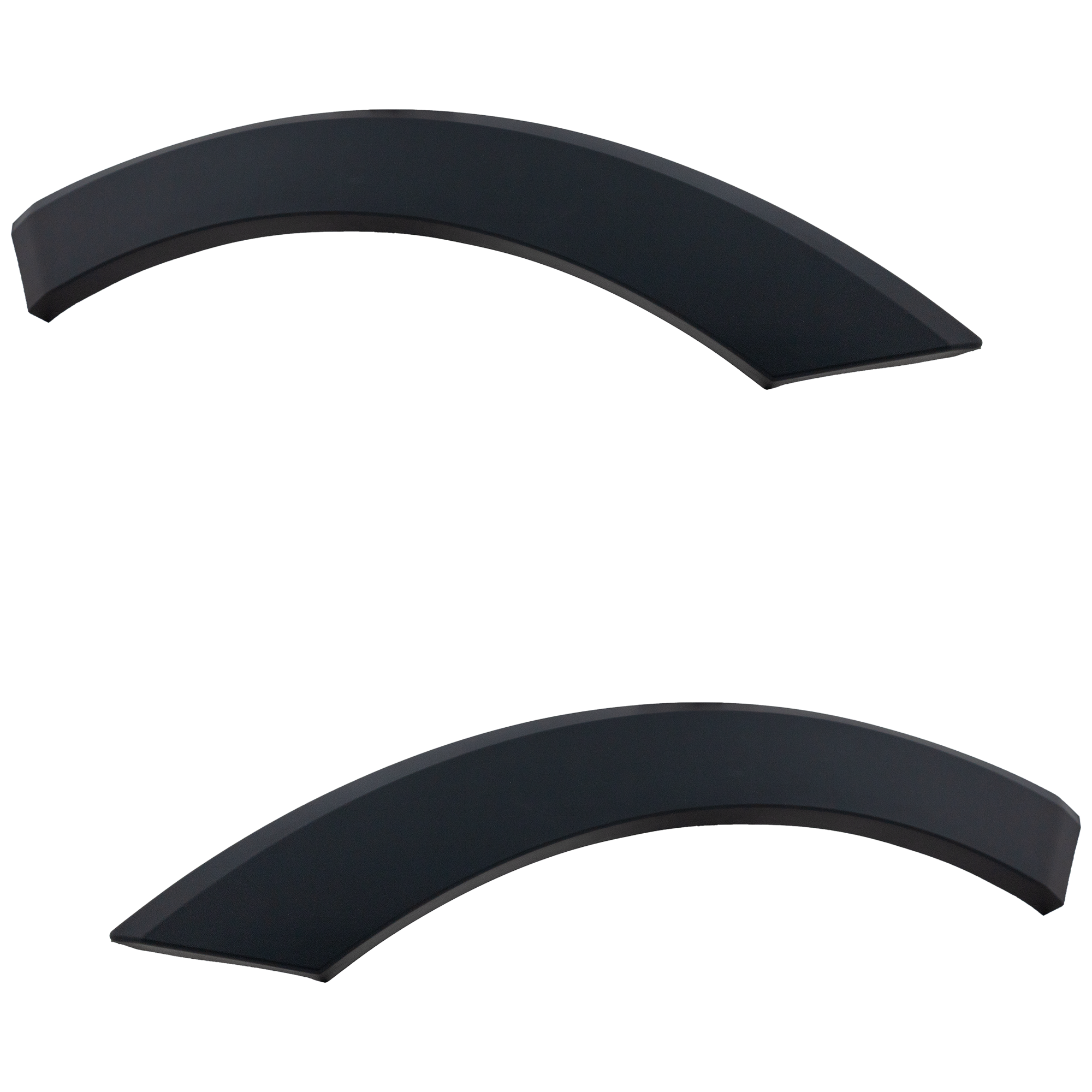 AM TRANSIT 15-24 FRONT WHEEL OPENING MOLDING RH AND LH OE Style Textured Black Mounts on Door SKU SET RF22130013 Partslink FO1291137 FO1290137 OEM KK3Z61278L00EA BK3Z61278L00AA
