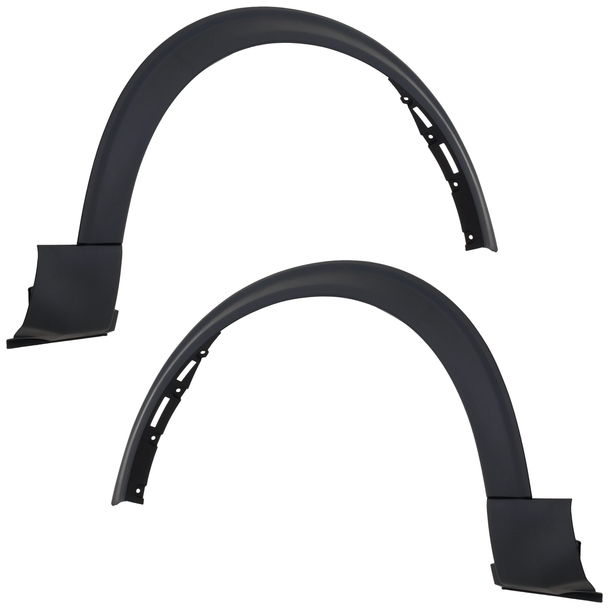 AM EXPLORER 20-24 POLICE INTERCEPTOR UTILITY 20-23 FRONT WHEEL OPENING MOLDING RH AND LH Textured Black Explorer w o Park Assist Sensor Holes To 4-6-21 SKU SET RF22130027 Partslink FO1290139 FO1291139 OEM LB5Z16038AC LB5Z16038AA LB5Z16
