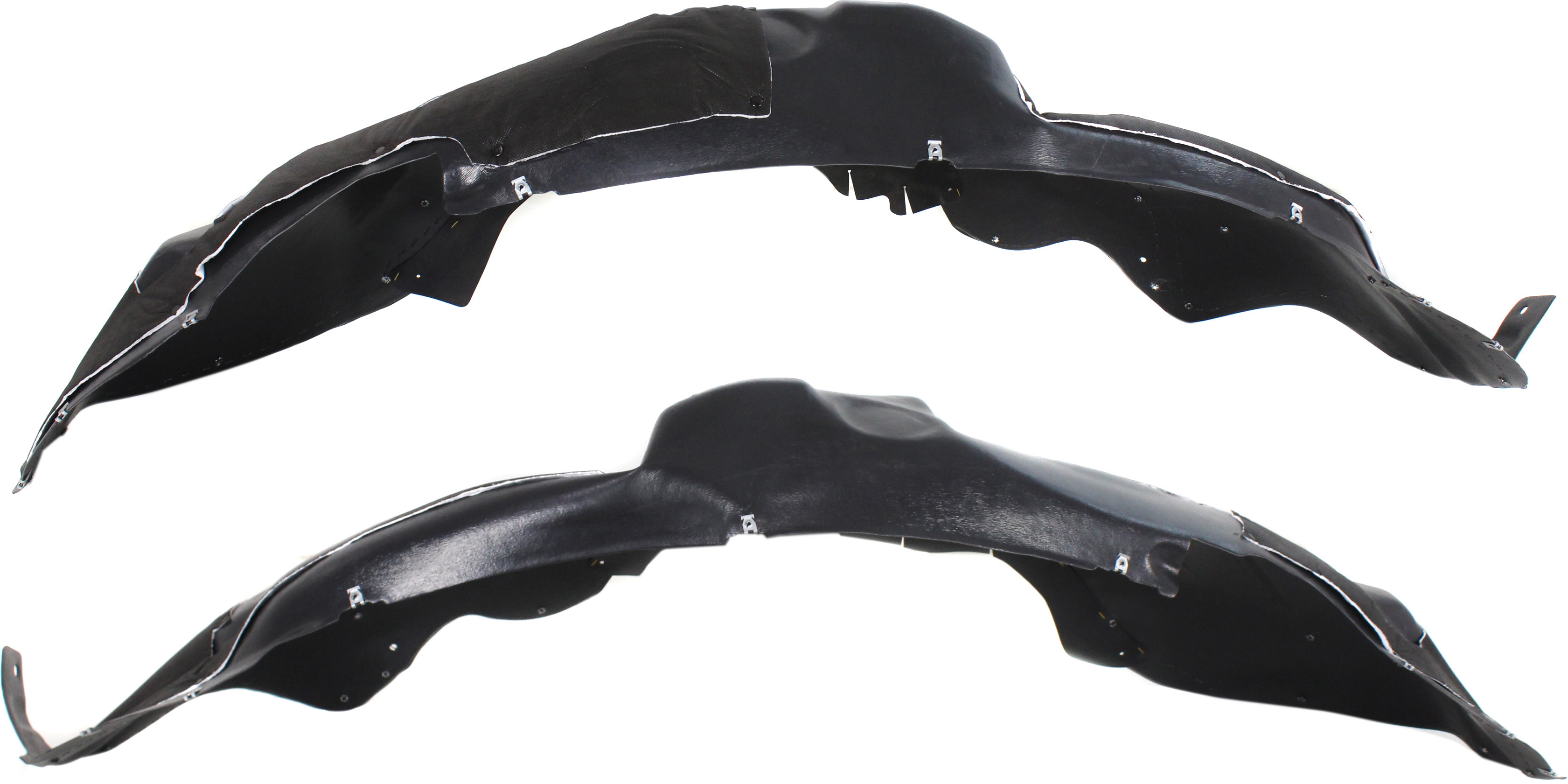 AM EXPEDITION NAVIGATOR 15-17 FRONT FENDER LINER RH AND LH w Alum Pad Insulation Foam and Rubber Mat SKU SET RF22210003 Partslink FO1248173 FO1249173 OEM FL1Z16102A PFM FL1Z16103A PFM