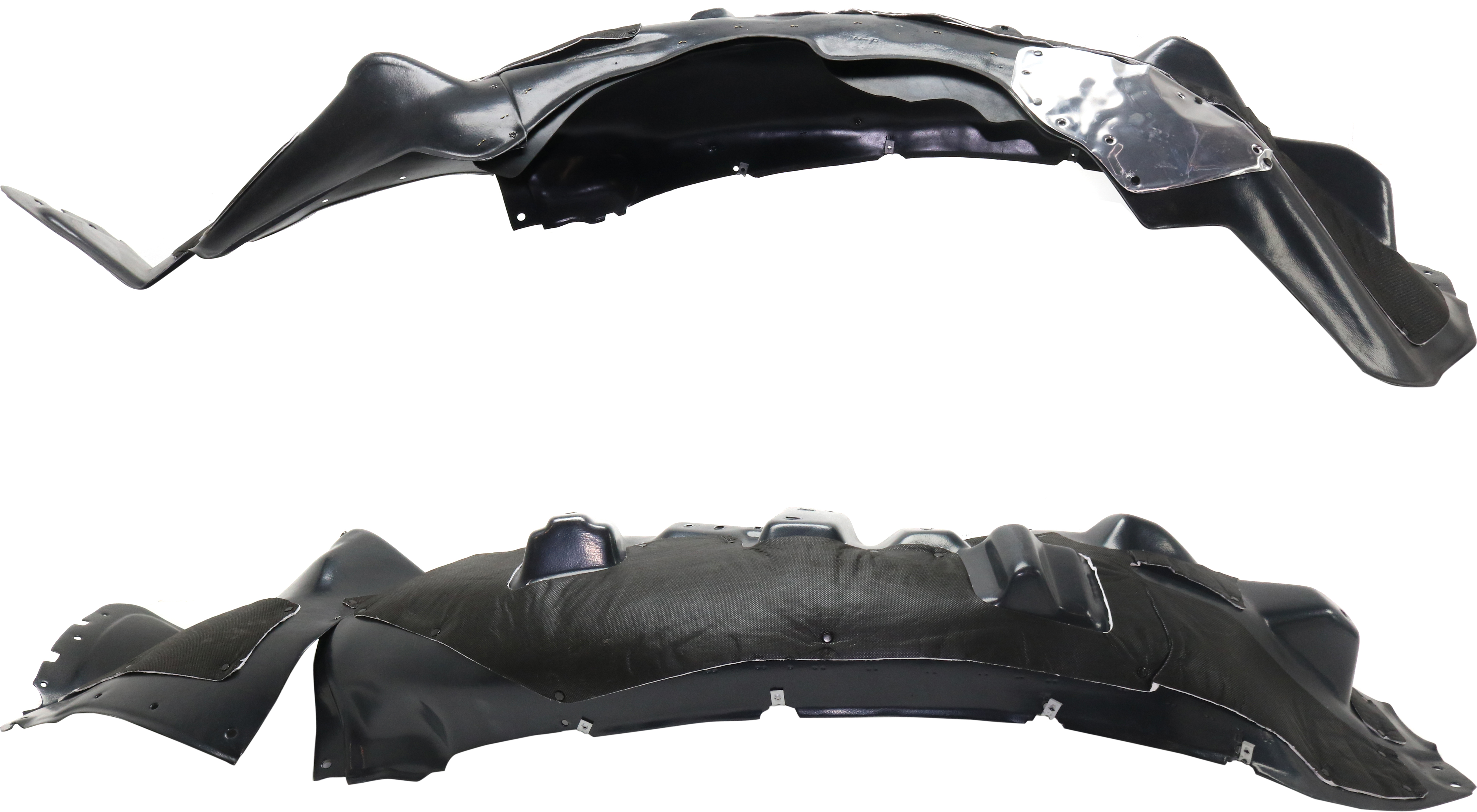 AM EXPEDITION 18-18 FRONT FENDER LINER RH and LH w Alum Pad Insulation Foam and Rubber Mat SKU SET RF22210023 Partslink FO1248185 FO1249185 OEM JL1Z16102B JL1Z16103B