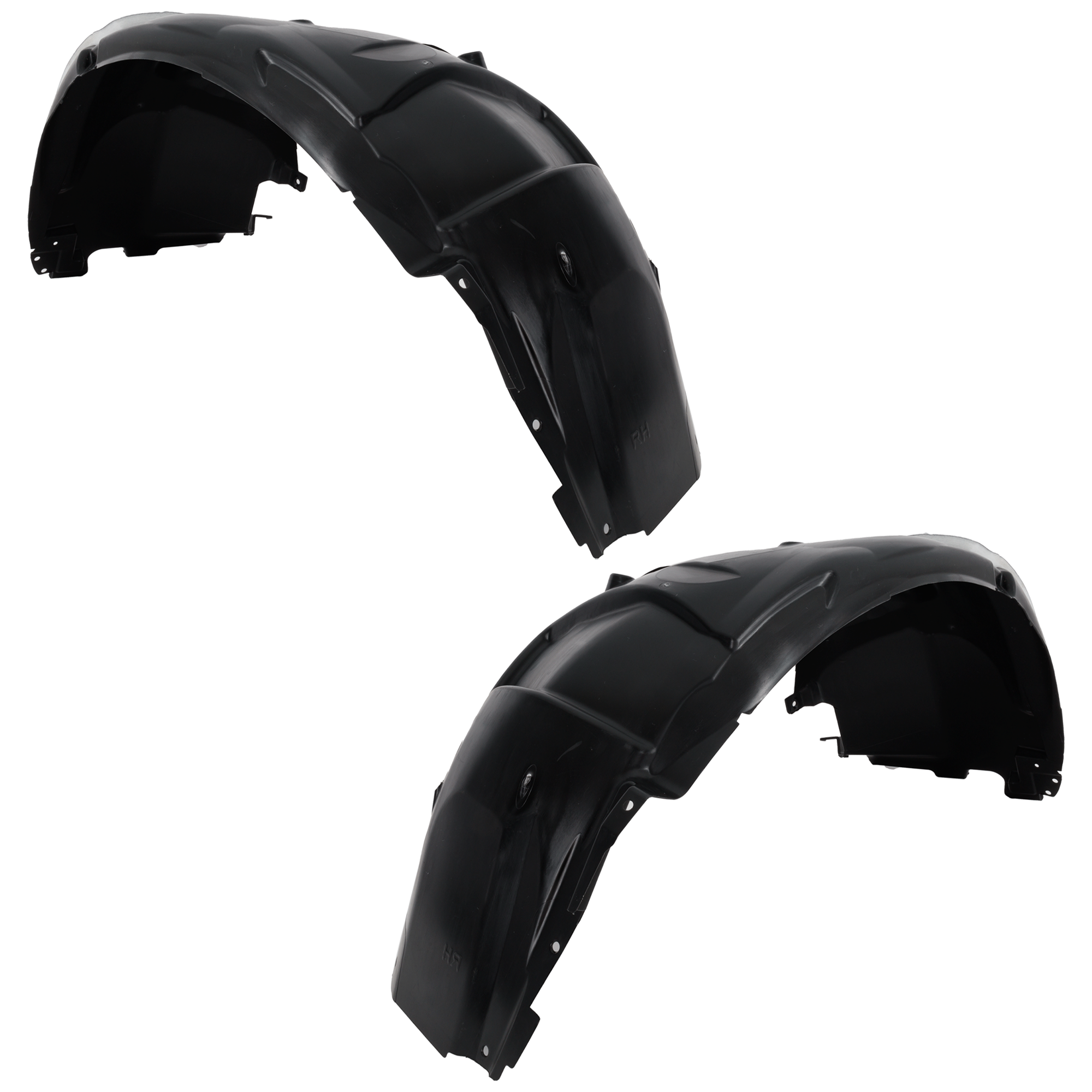AM MUSTANG 18-23 FRONT FENDER LINER RH AND LH Plastic Injection Form EcoBoost Ecoboost Premium GT Coupe GT Premium Models w o Performance Package CAPA SKU SET RF22210025Q Partslink FO1248190C FO1249190C OEM JR3Z16102E JR3Z16102B JR3Z1610