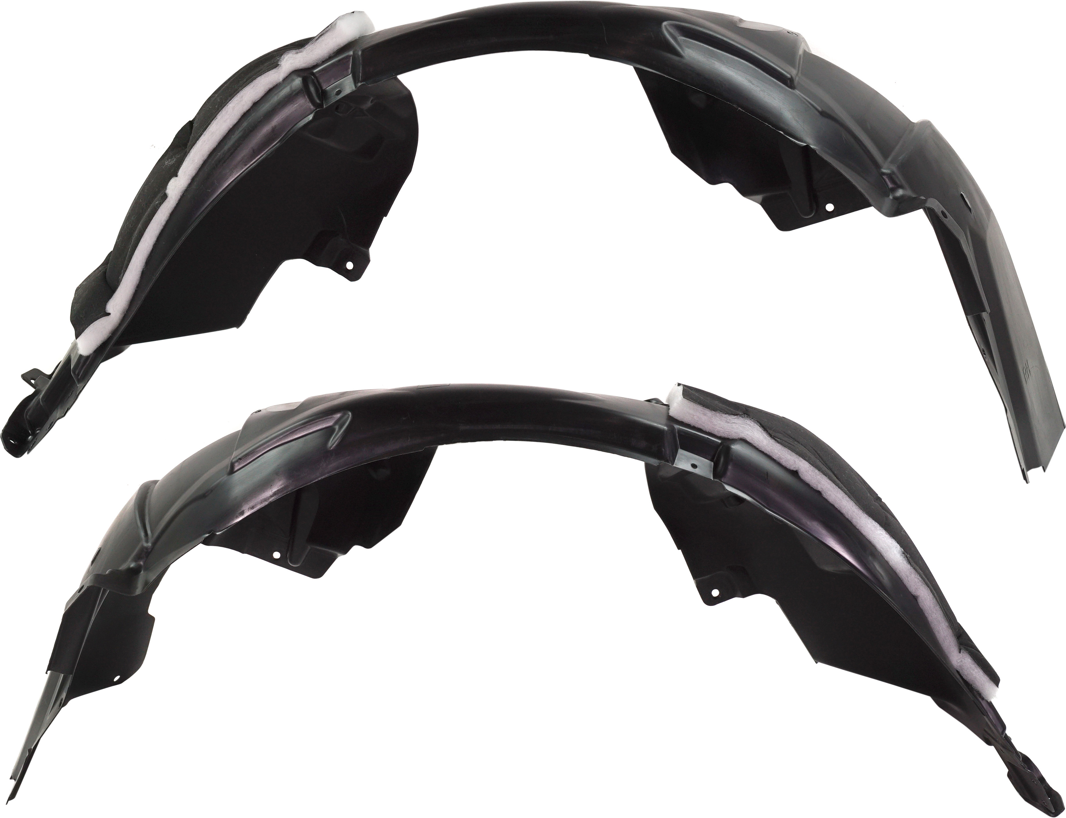 AM MUSTANG 18-23 FRONT FENDER LINER RH AND LH EcoBoost Ecoboost Premium GT Coupe GT Premium Models w o Performance Package SKU SET RF22210025 Partslink FO1248190 FO1249190 OEM JR3Z16102E JR3Z16102B JR3Z1610