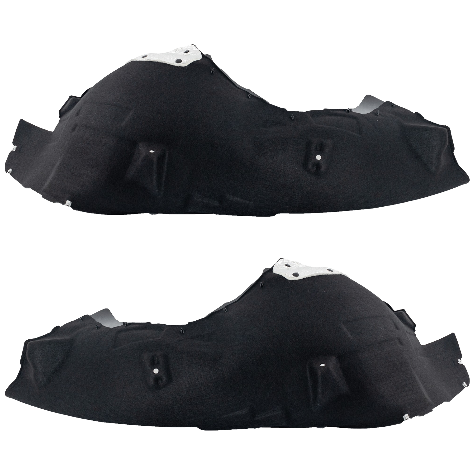 AM F 150-21-24 FRONT FENDER LINER RH AND LH Plastic Vacuum Form w Insulation Foam and Aluminum Pad 2.7L 3.3L 5.0L Eng. XLT Models SKU SET RF22210065 Partslink FO1249211 FO1248211 OEM ML3Z16102C ML3Z16103C