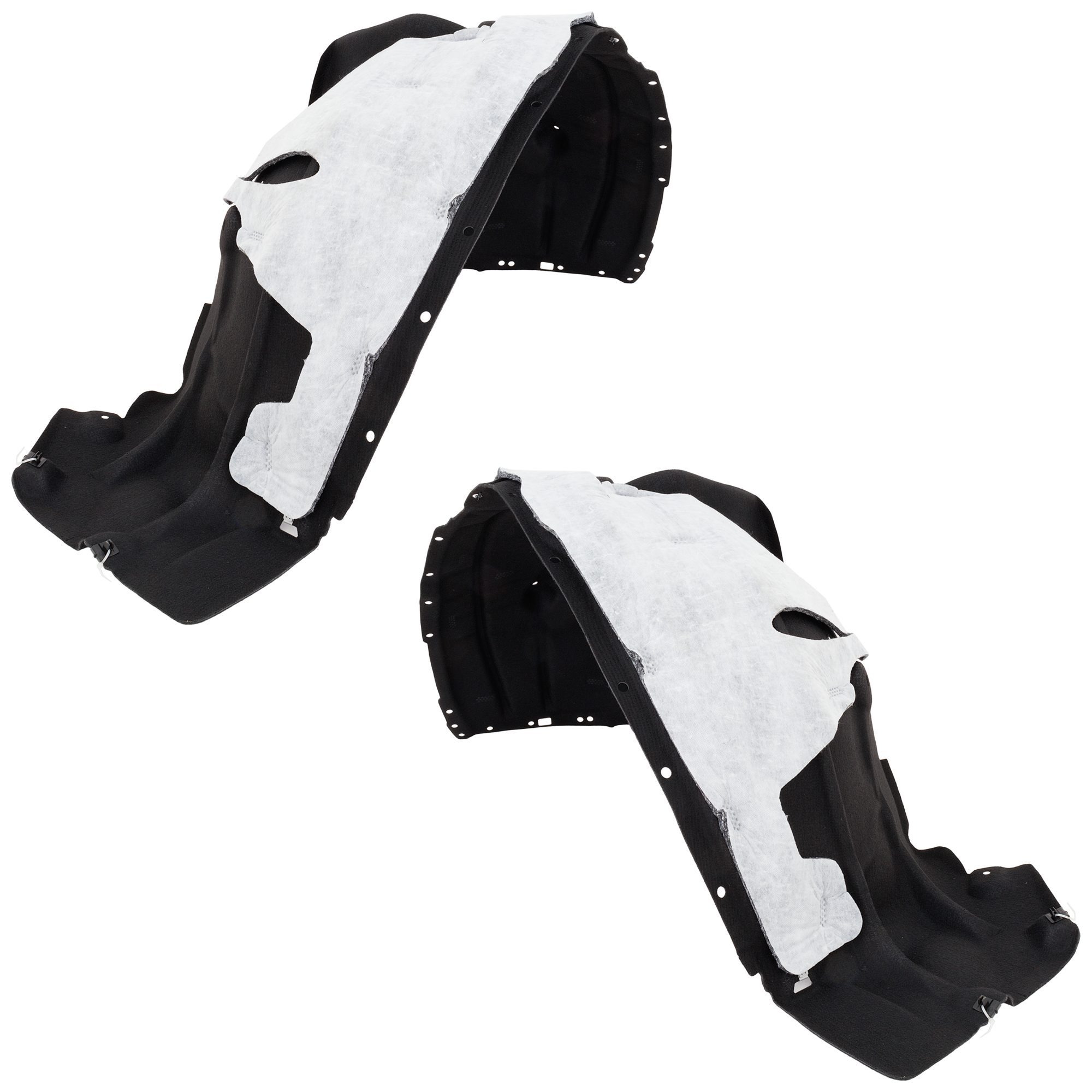 AM MUSTANG MACH E 21-23 FRONT FENDER LINER RH AND LH Heated Form w Insulation Foam CAPA SKU SET RF22210089Q Partslink FO1248220C FO1249220C OEM LJ8Z16102A LJ8Z16103A