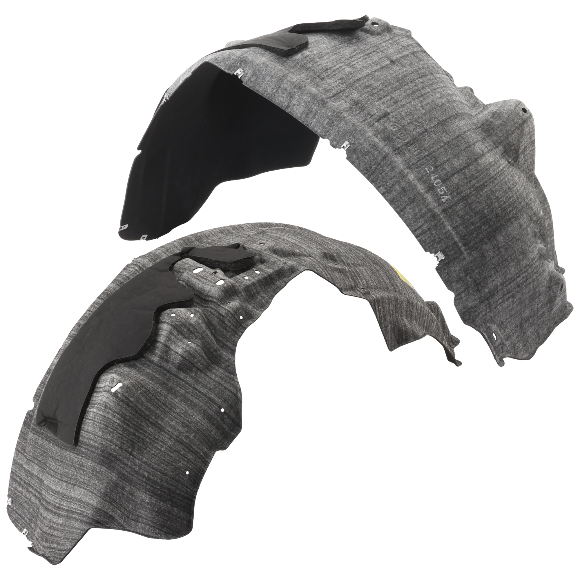 AM F 250 F 350 SUPER DUTY 17-19 FRONT FENDER LINER RH AND LH Polyethylene terephthalate Thermo Form Lariat King Ranch Platinum XLT Models CAPA SKU SET RF22210117Q Partslink FO1248203C FO1249203C OEM HC3Z16102H HC3Z16103F