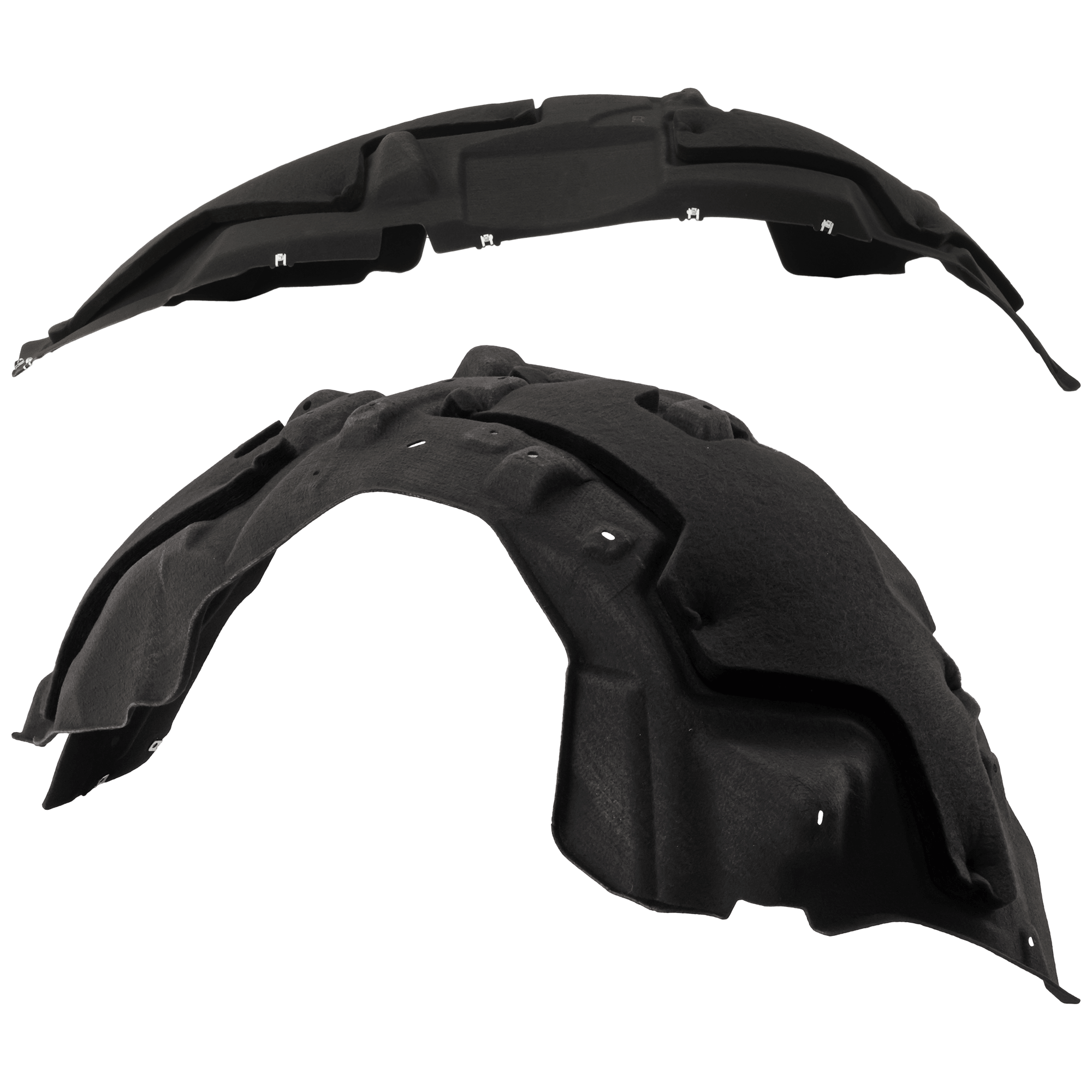AM F 150 LIGHTNING 22-23 FRONT FENDER LINER RH AND LH Heat Form w Insulation Foam CAPA SKU SET RF22210121Q Partslink FO1248223C FO1249223C OEM NL3Z16102A NL3Z16103B